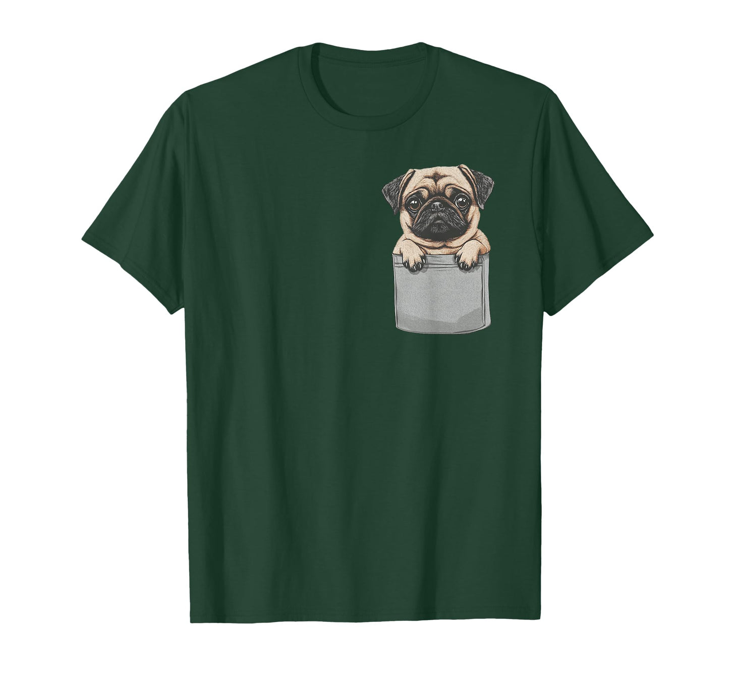 Pug Dog In A Pocket Funny Pug dog T-Shirt