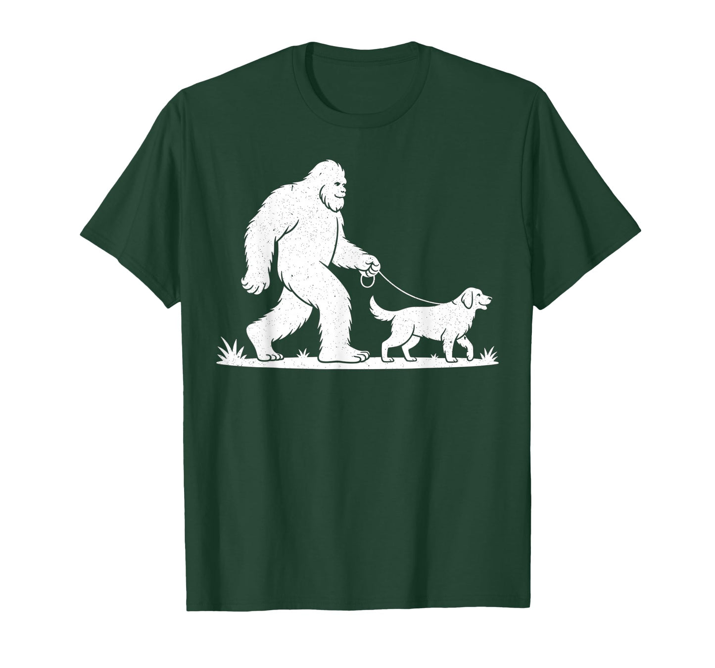 Bigfoot and Golden Retriever - Canine Lover Dog Owner T-Shirt