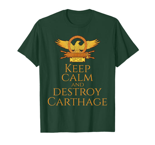 History Of Ancient Rome - Keep Calm And Destroy Carthage T-Shirt