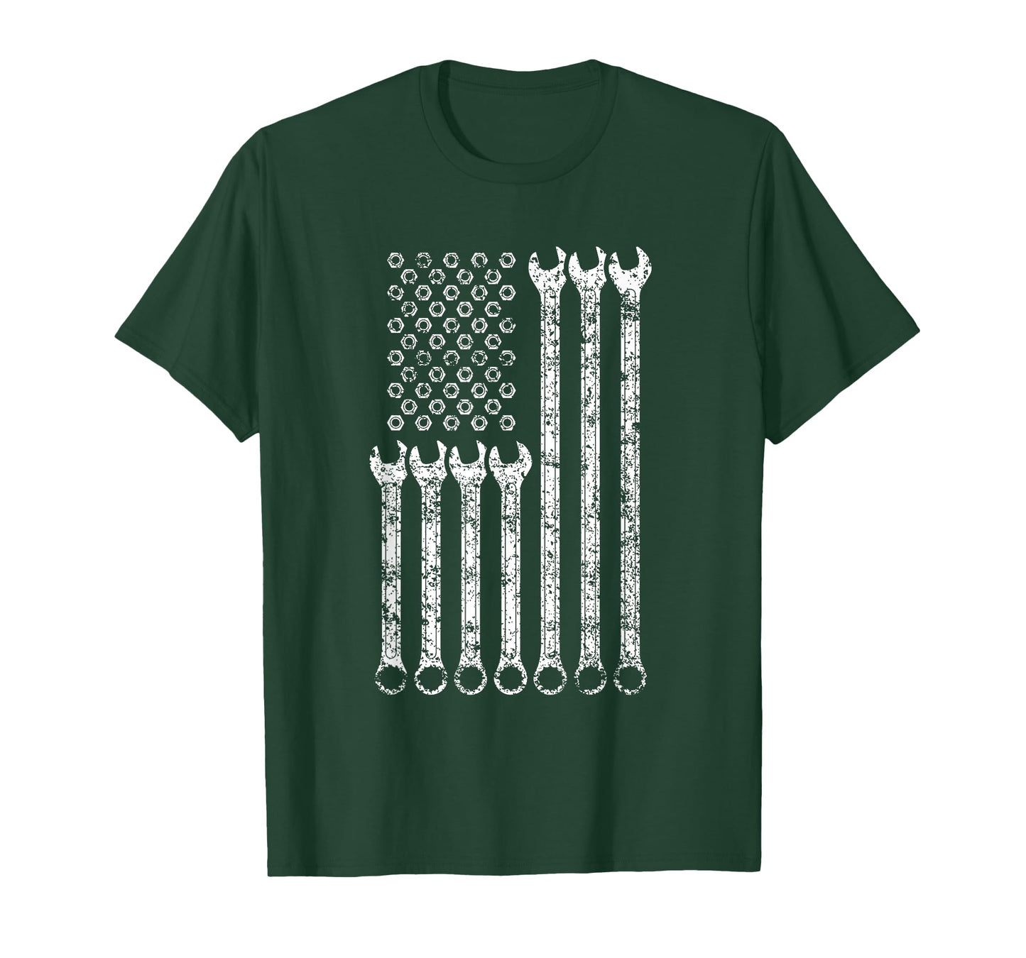 Flag USA Mechanic Wrenches for Women Men Tools America T-Shirt