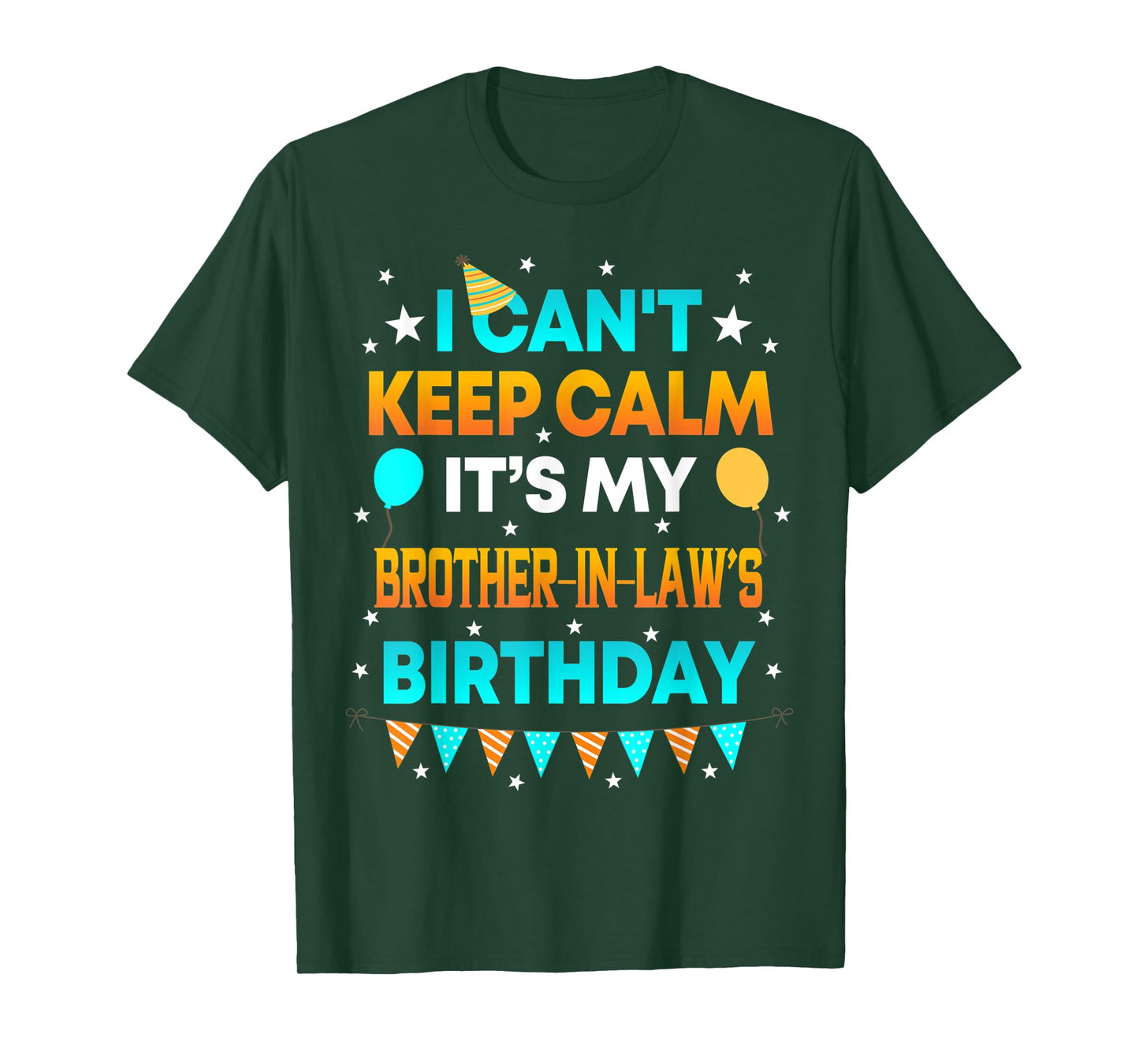 I Can't Keep Calm It's My Brother in Law Birthday Gift Party T-Shirt