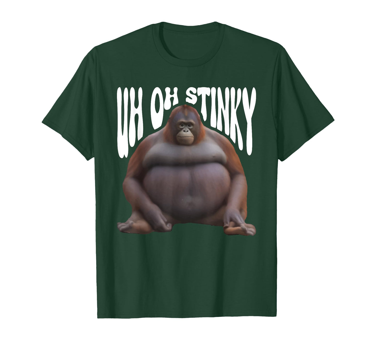 Funny Monkey Uh Oh Stinky Poop Dank Memes Le Monke Orangutan T-Shirt