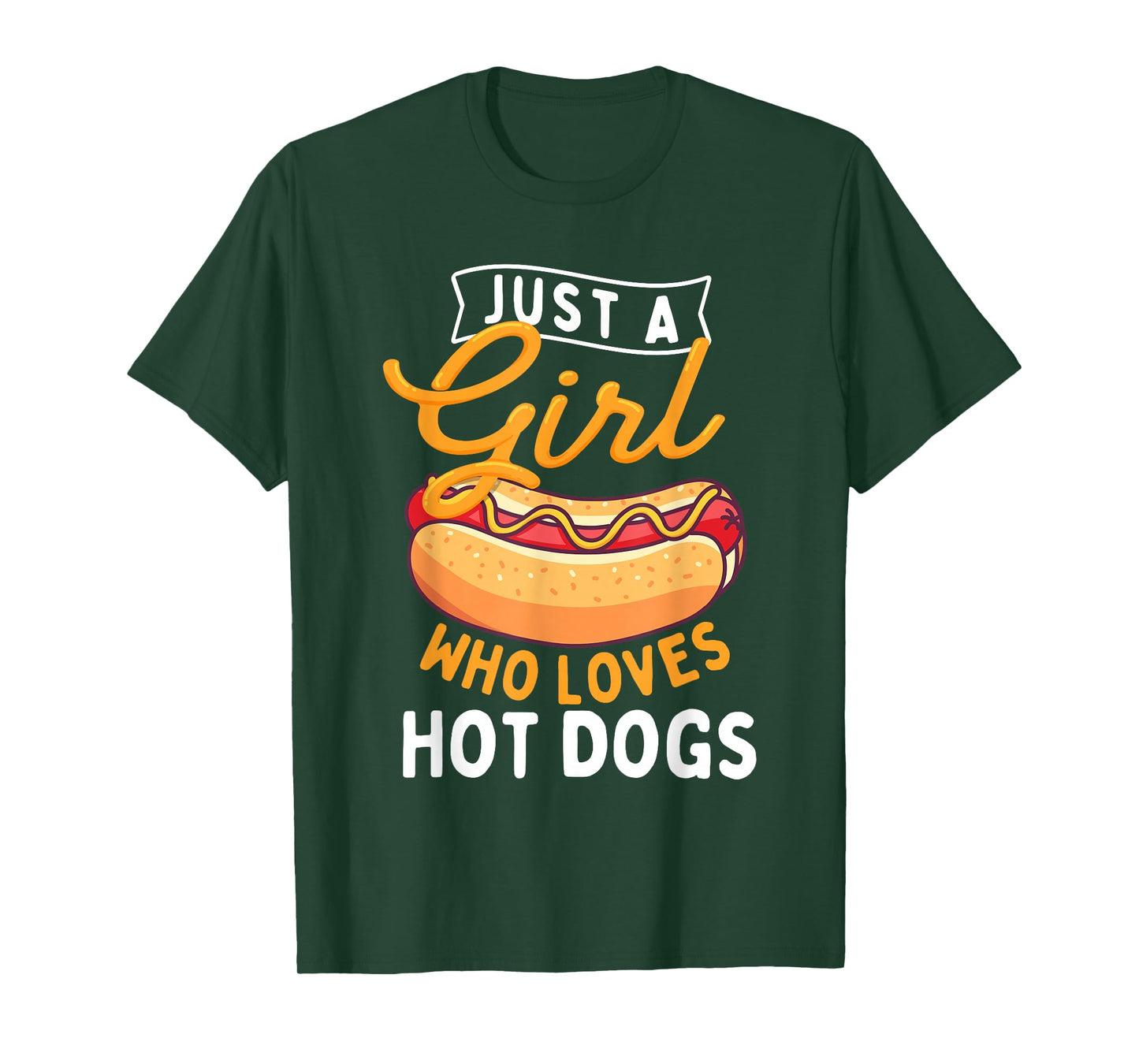 Just A Girl Who Loves Hot Dogs - Hot Dog Lover Fast Food T-Shirt