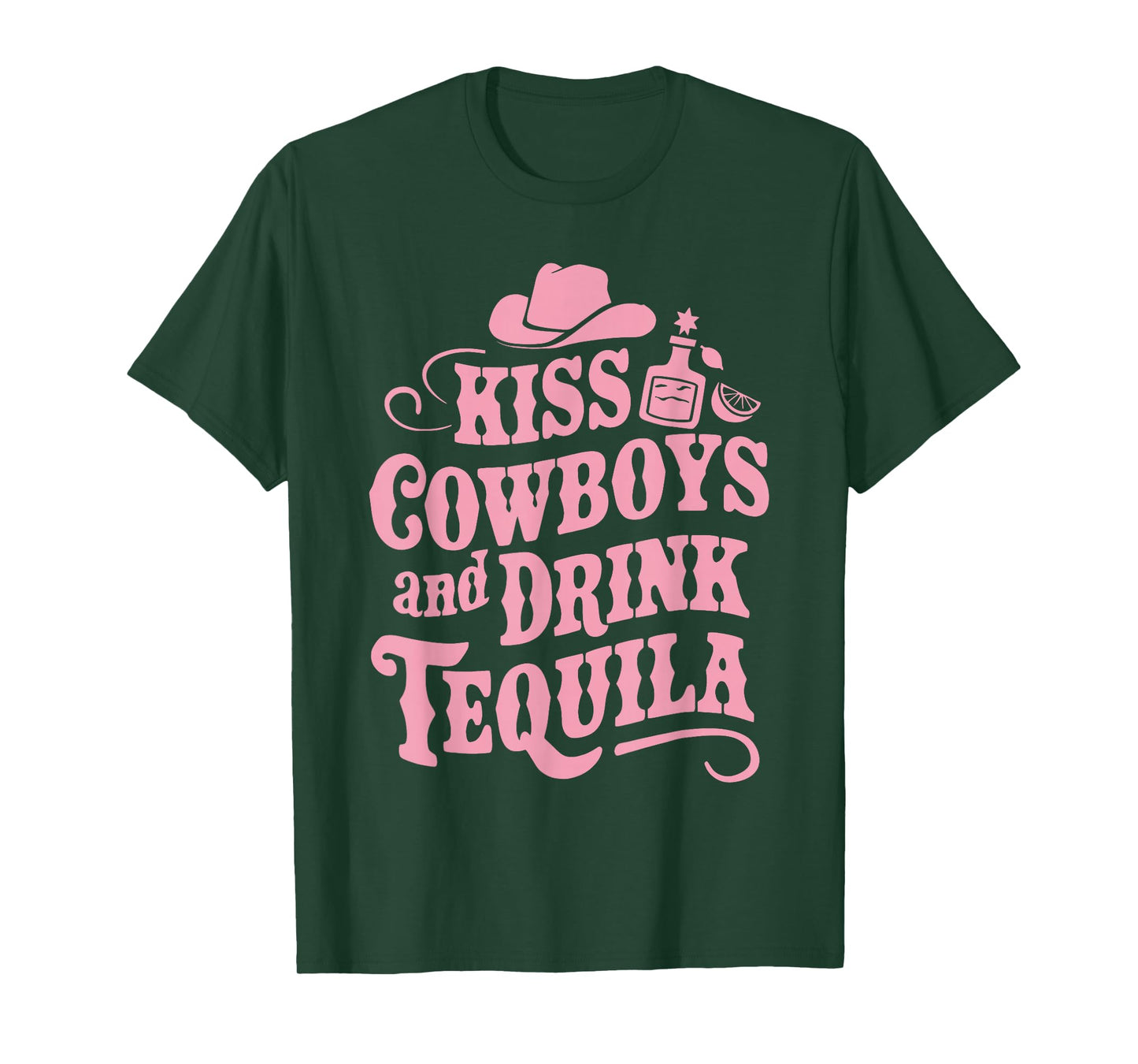 Kiss Cowboys And Drink Tequila T-Shirt