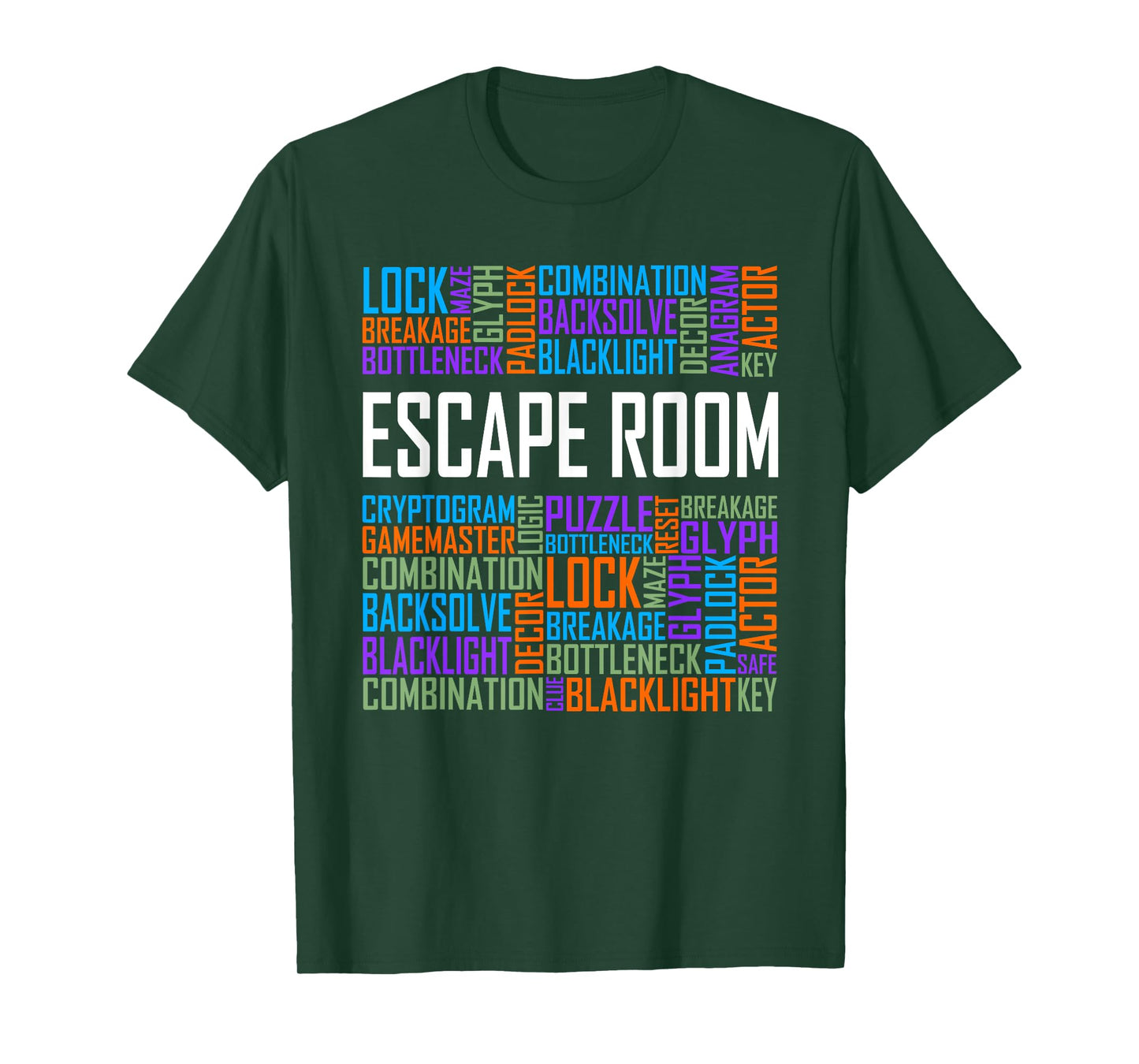 Escape Room Words Gift Locked Room Enthusiast Gifts T-Shirt
