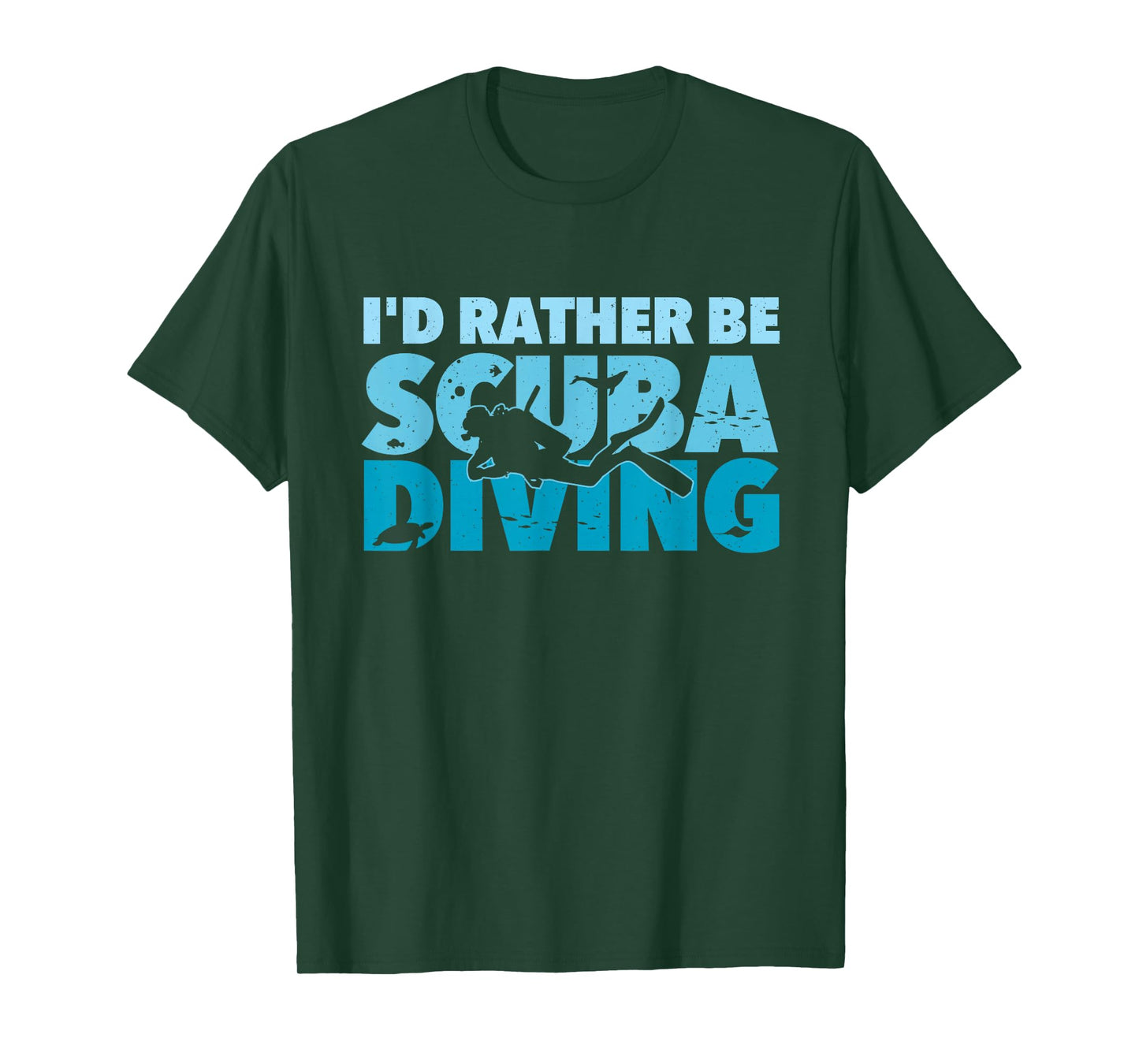 I'd Rather Be Scuba Diving - Freediving Underwater Diver T-Shirt