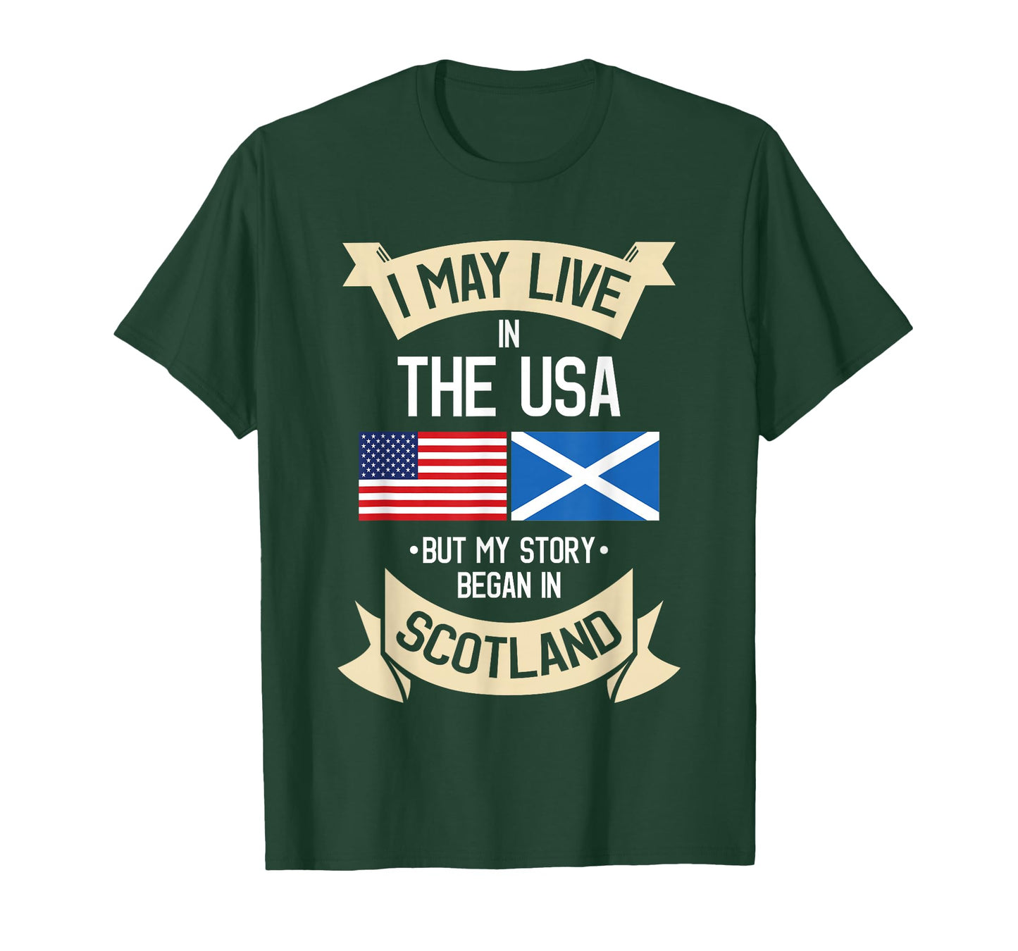 Scotland American Flag USA Scottish Roots Gifts T-Shirt