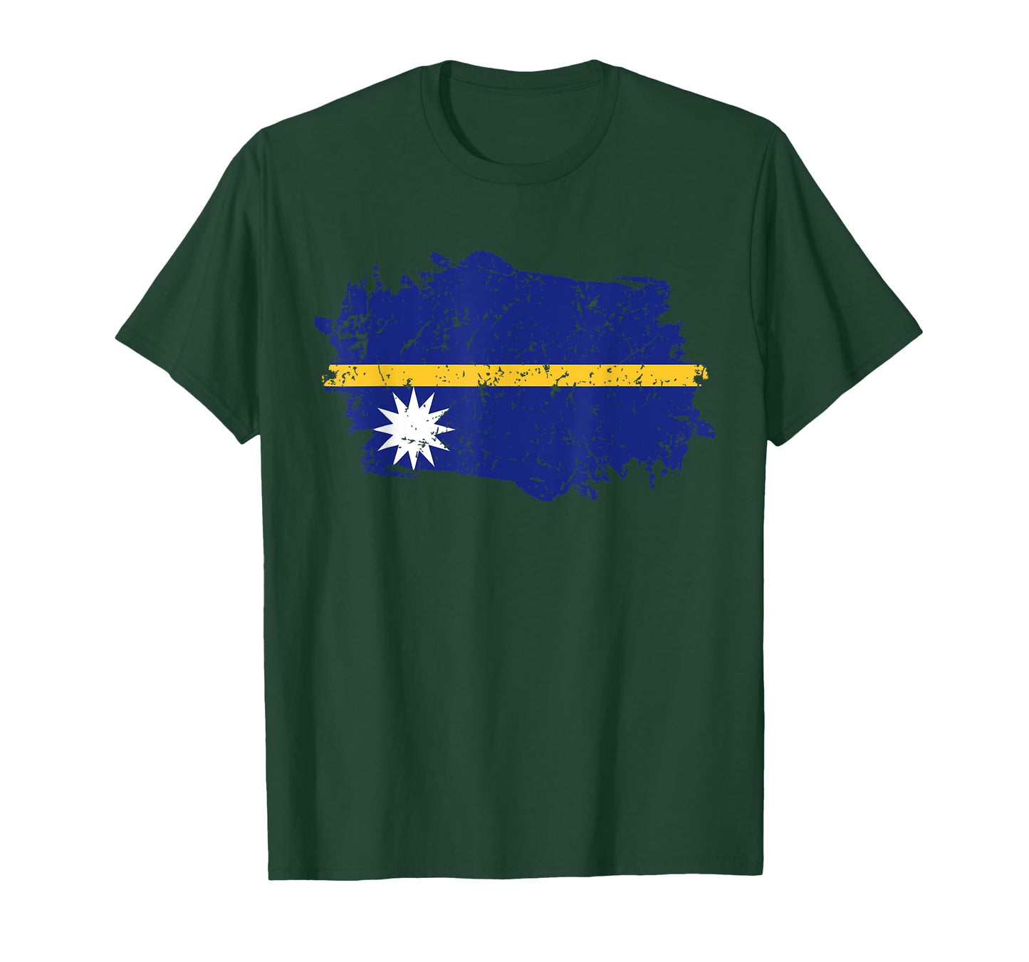 Nauru Flag Design Grunge Country Flag Nauru T-Shirt
