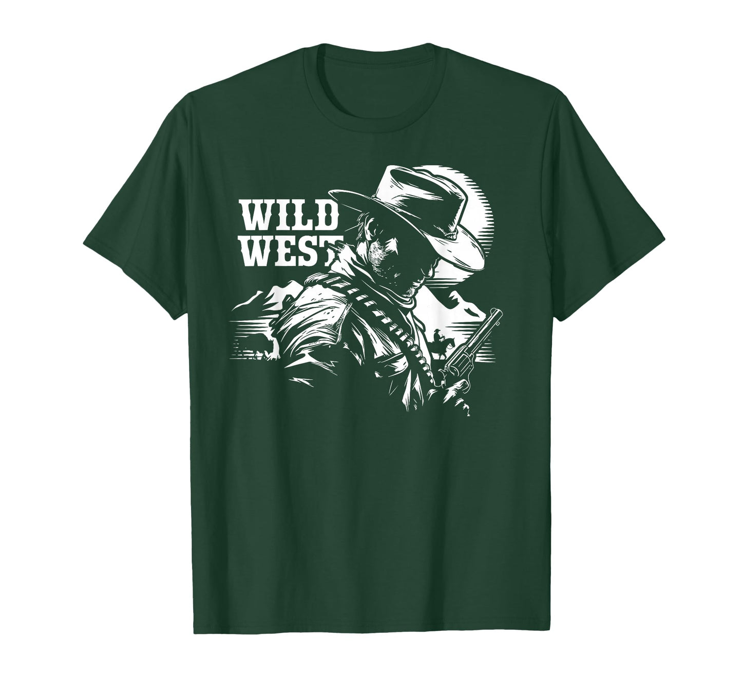 Retro Cowboy Old Western West Gun Revolver Countryman T-Shirt