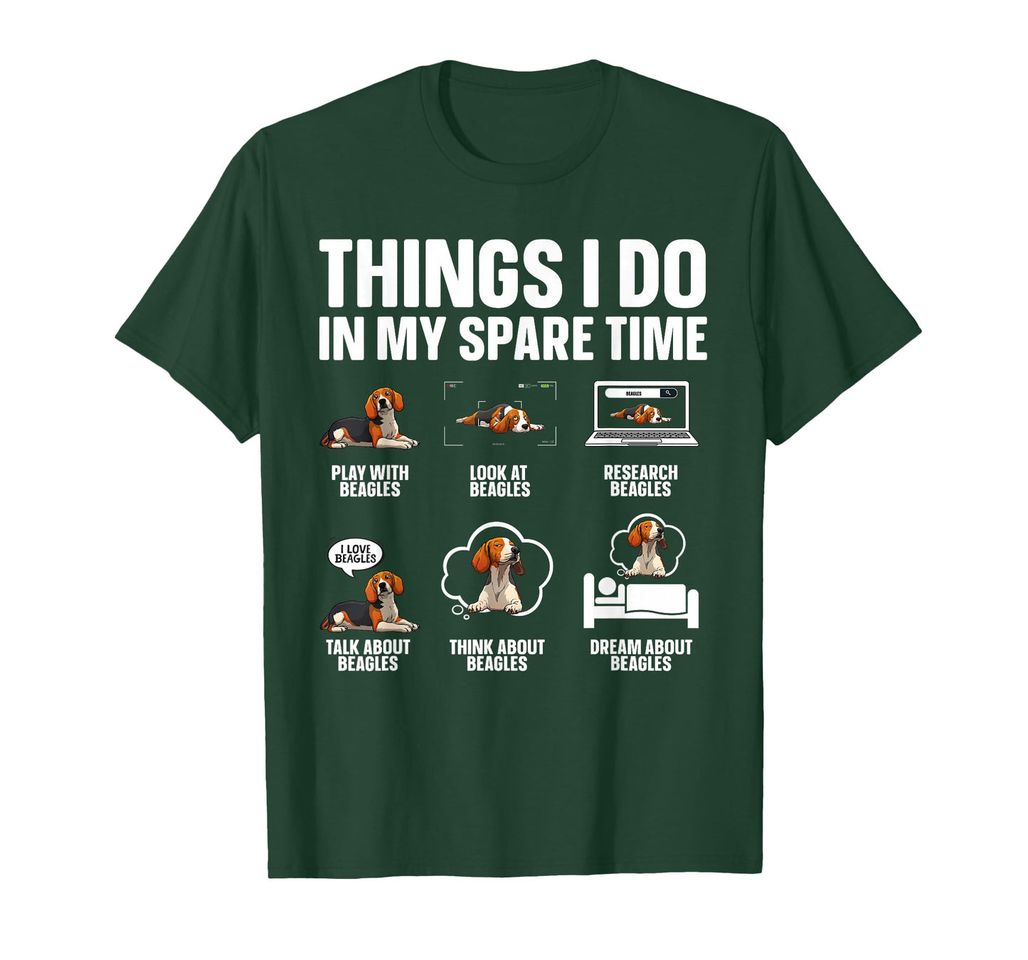 Funny Beagle Design for Men Women Hound Beagle Dog Lovers T-Shirt