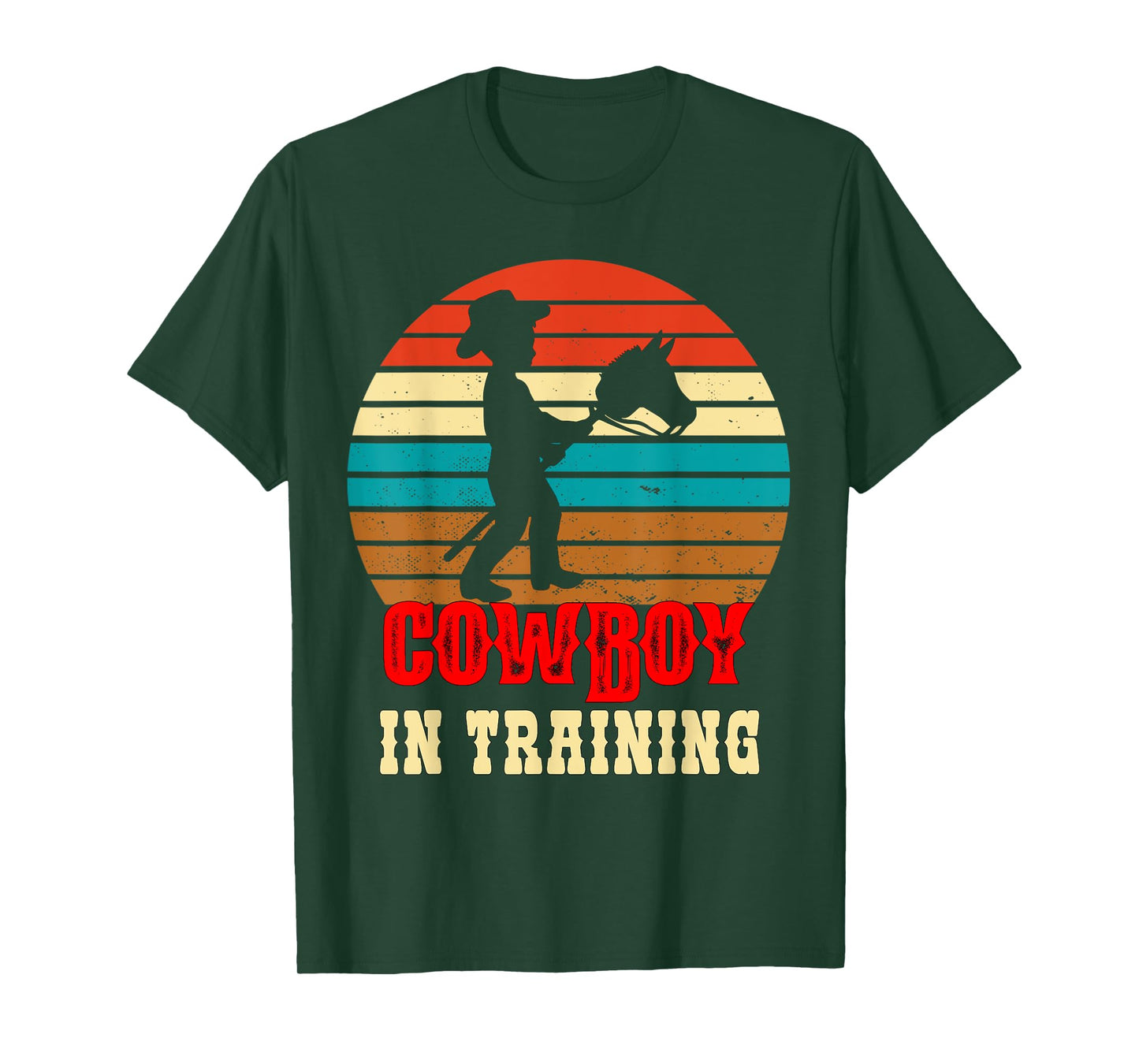 Kids Cowboy in Training Cute Future Rodeo Boy Wooden Horse T-Shirt