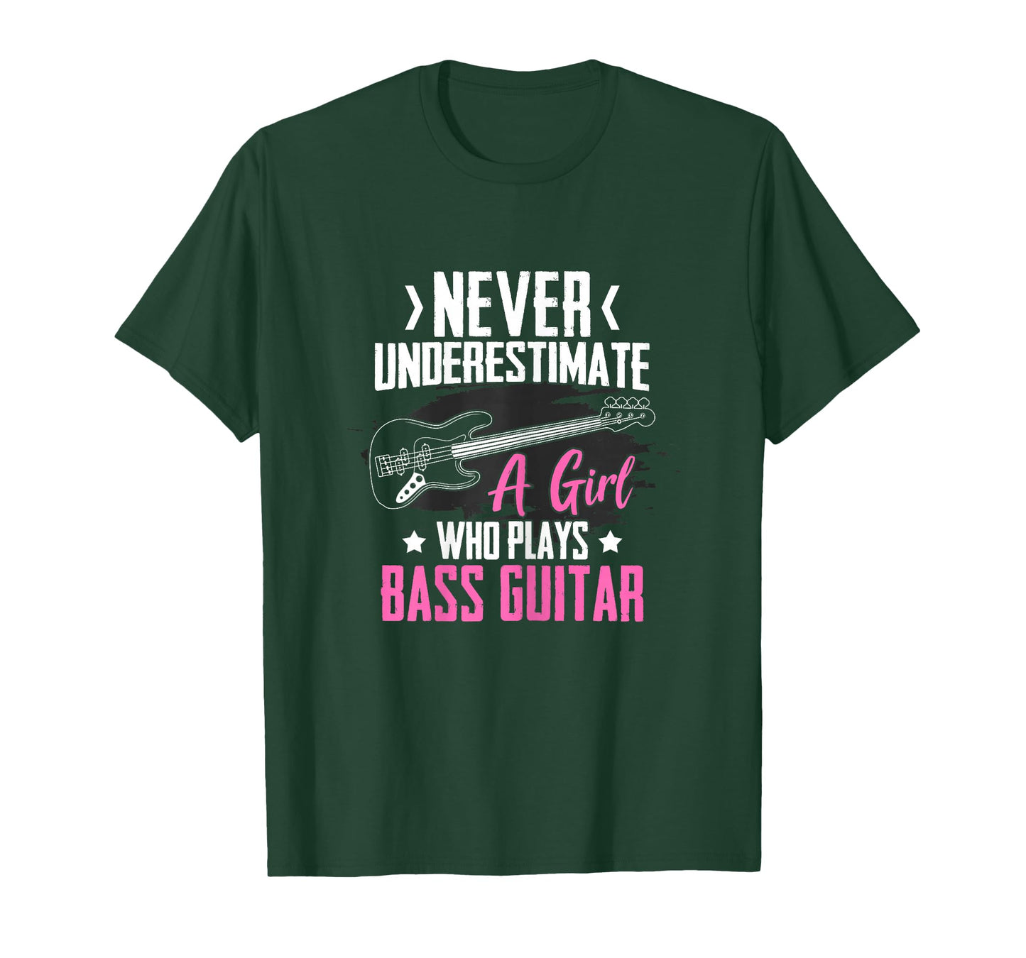 Funny Bass Guitar Lover Graphic Women and Girls Bass Player T-Shirt