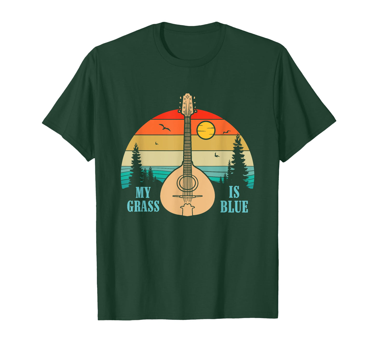 My Grass Is Blue Bluegrass String Instrument Mandolin T-Shirt
