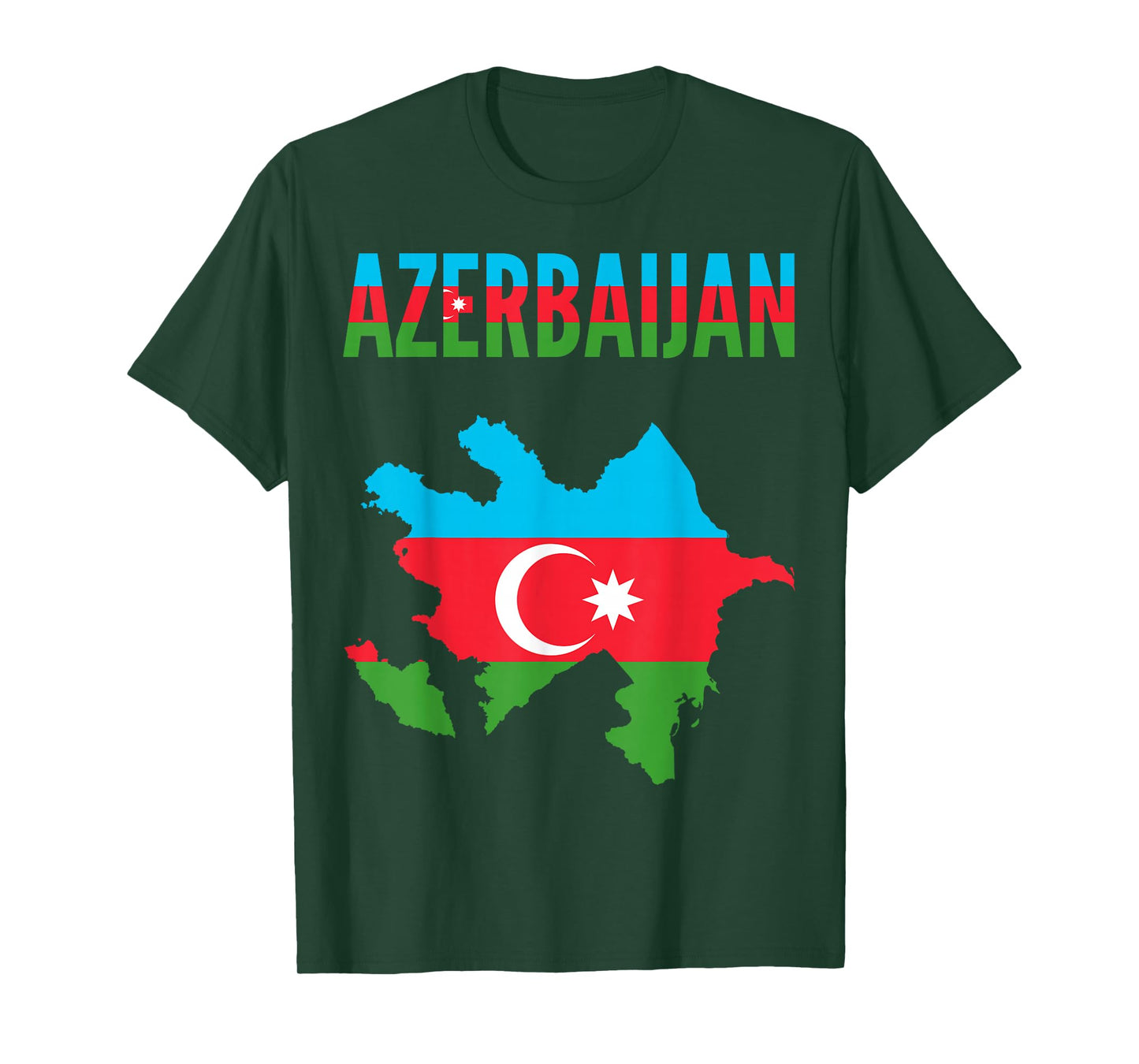Azerbaijani - Azerbaijan Country Map Flag T-Shirt