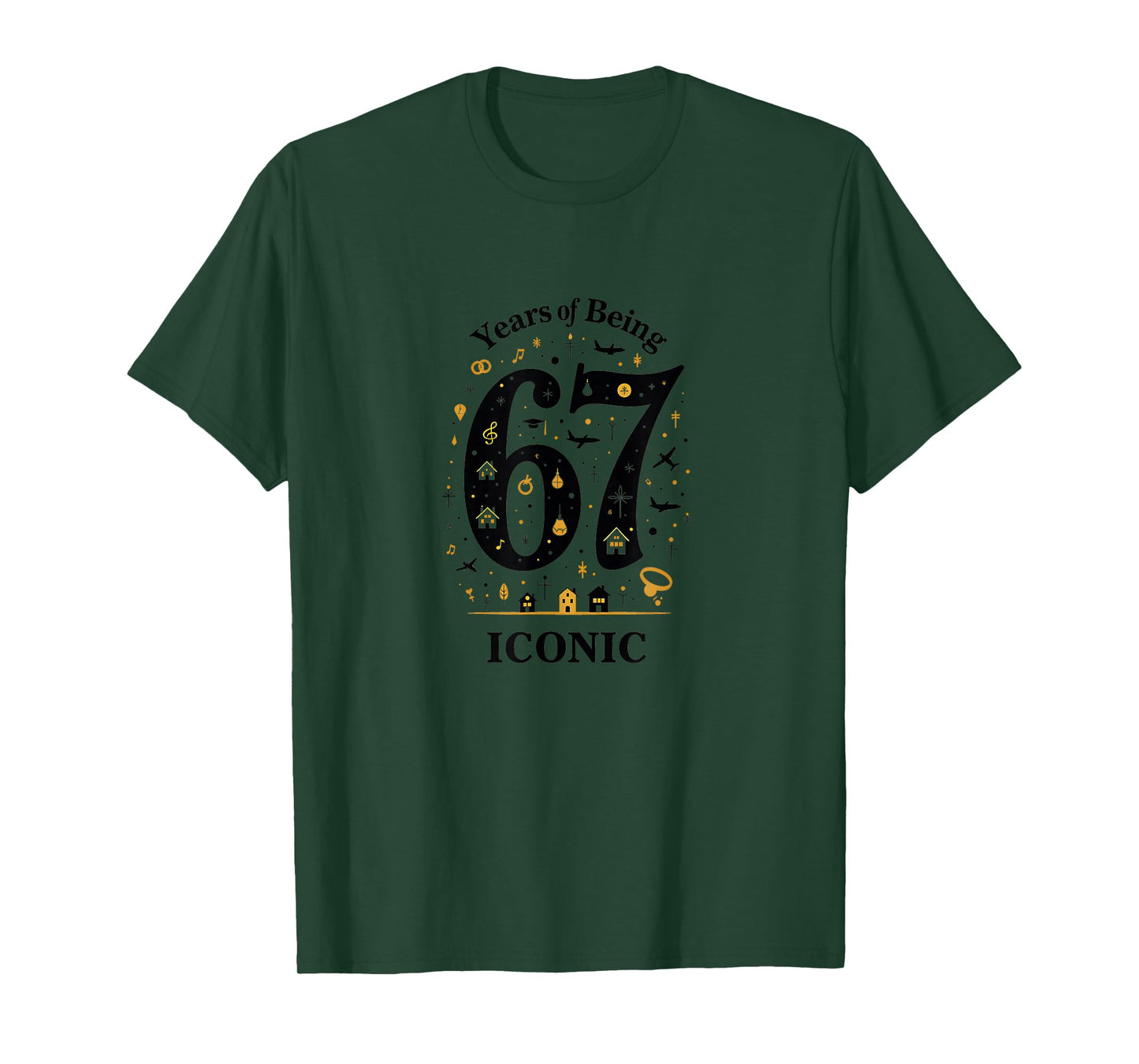 67 Years of Being Iconic Birthday Gift Celebration T-Shirt