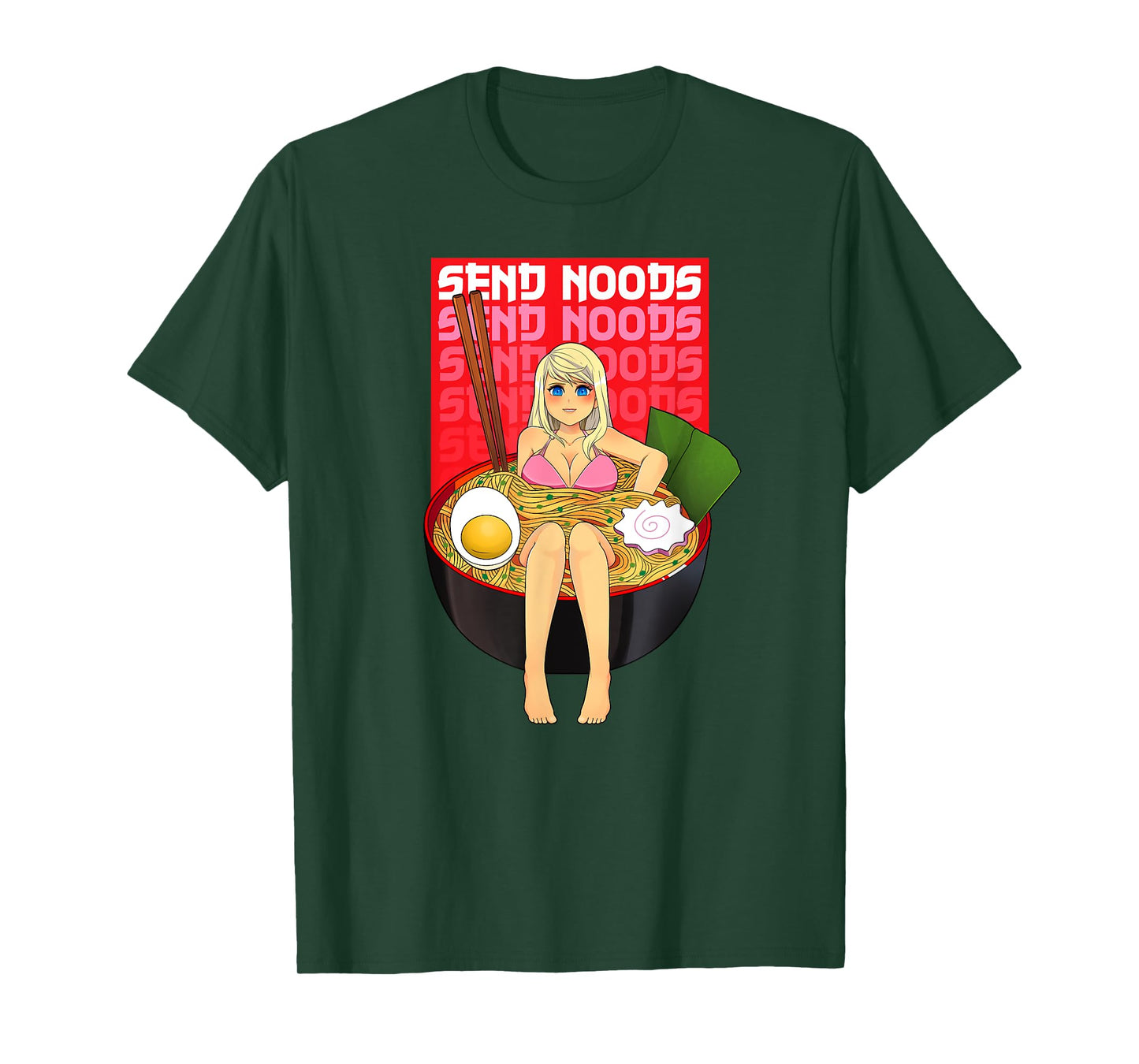 Spicy Ramen Bowl Lewd Noodle Send Noods Kawaii Ecchi Hentai T-Shirt