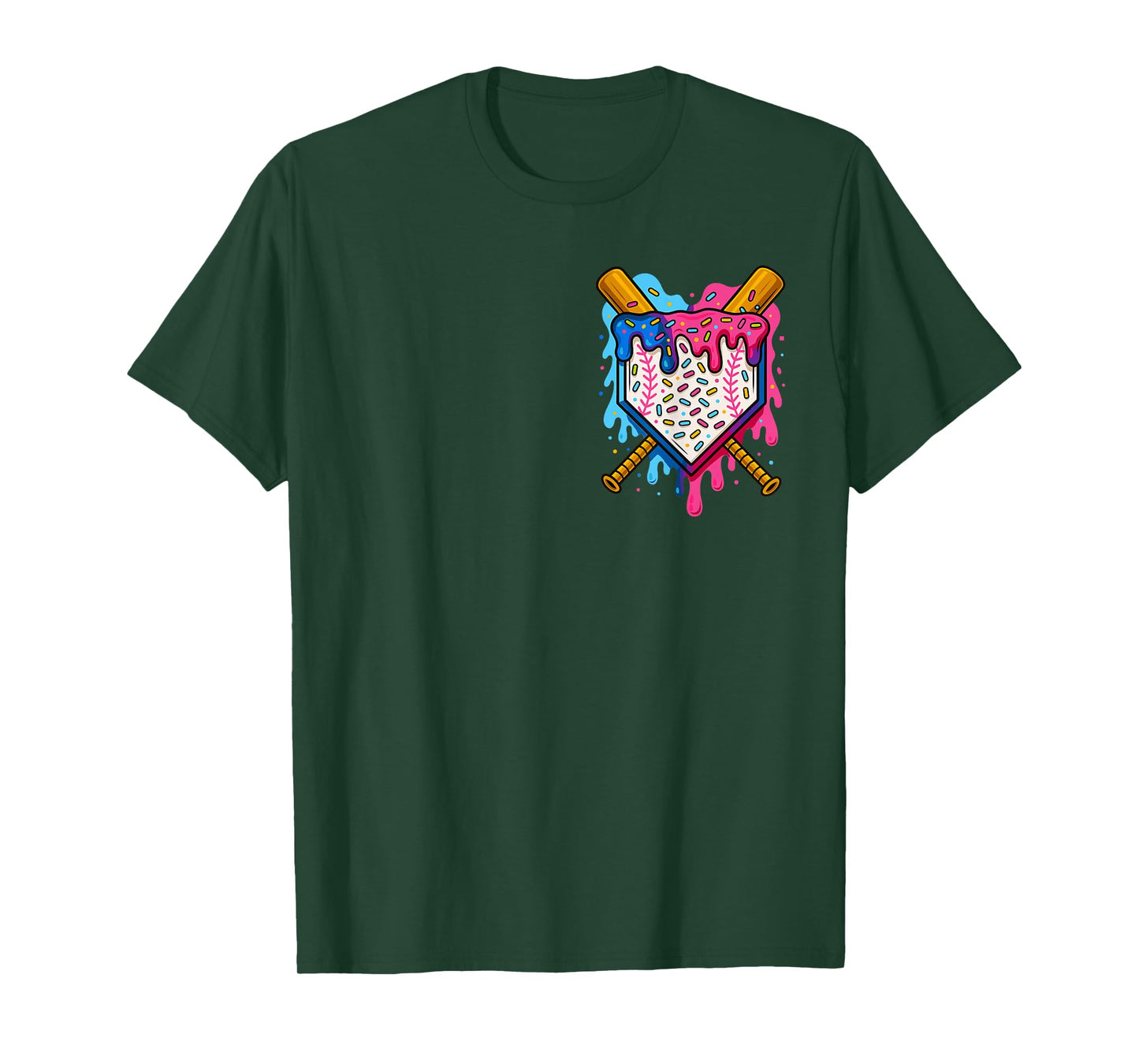 Baseball For Boys Ice Cream Drip Baseball T-Shirt