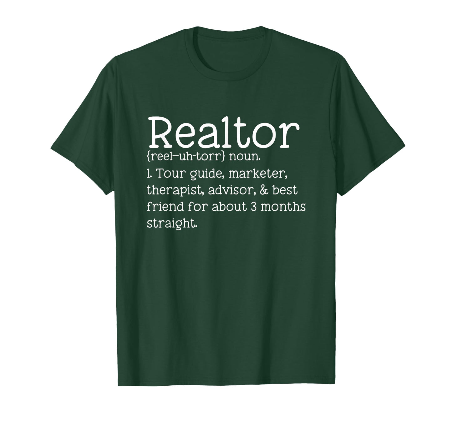 Funny Realtor Definition Real Estate Agent Sarcastic T-Shirt T-Shirt