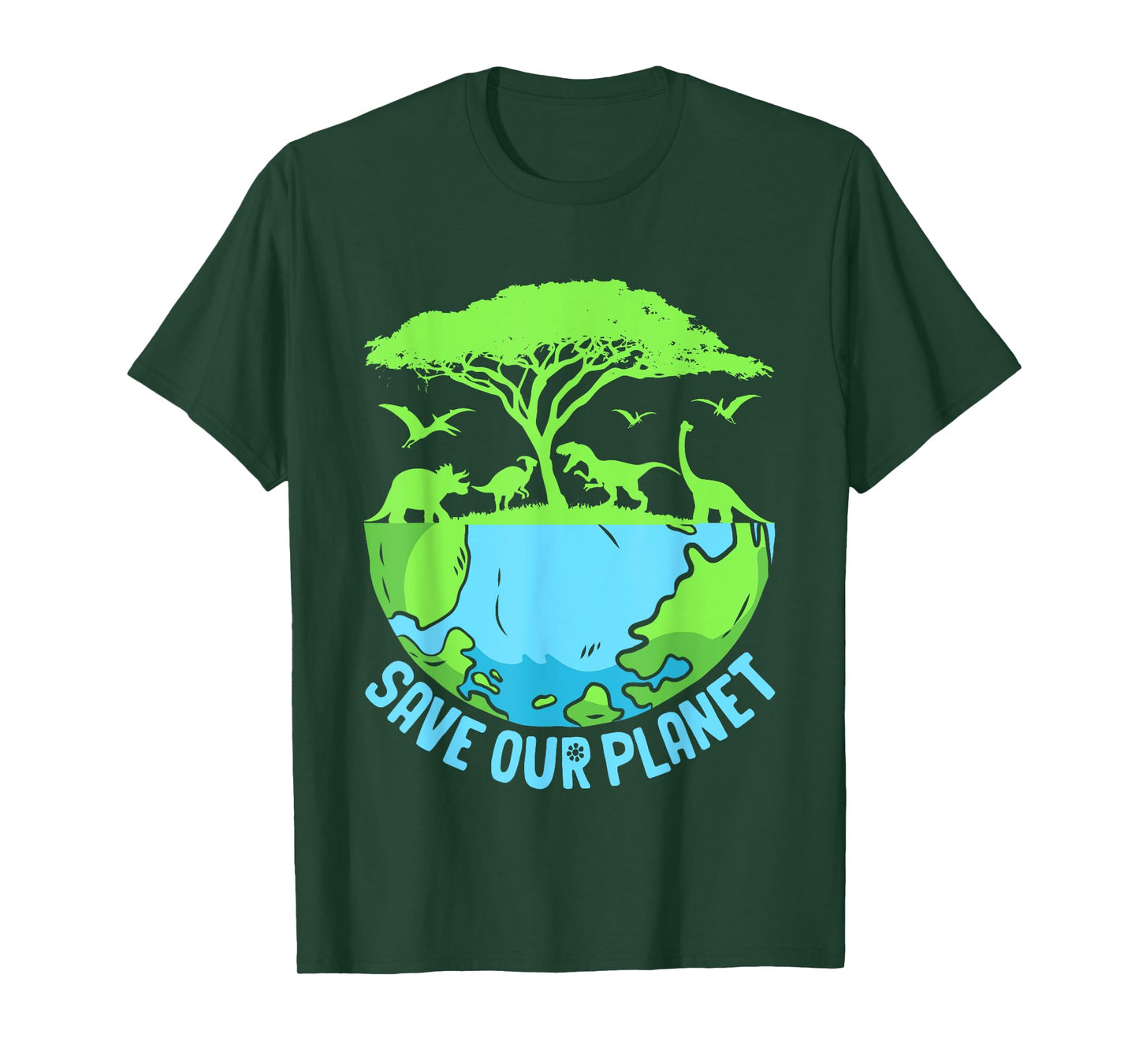 Green Save Our Planet Environmental Earth Day Boys Kids T-Shirt