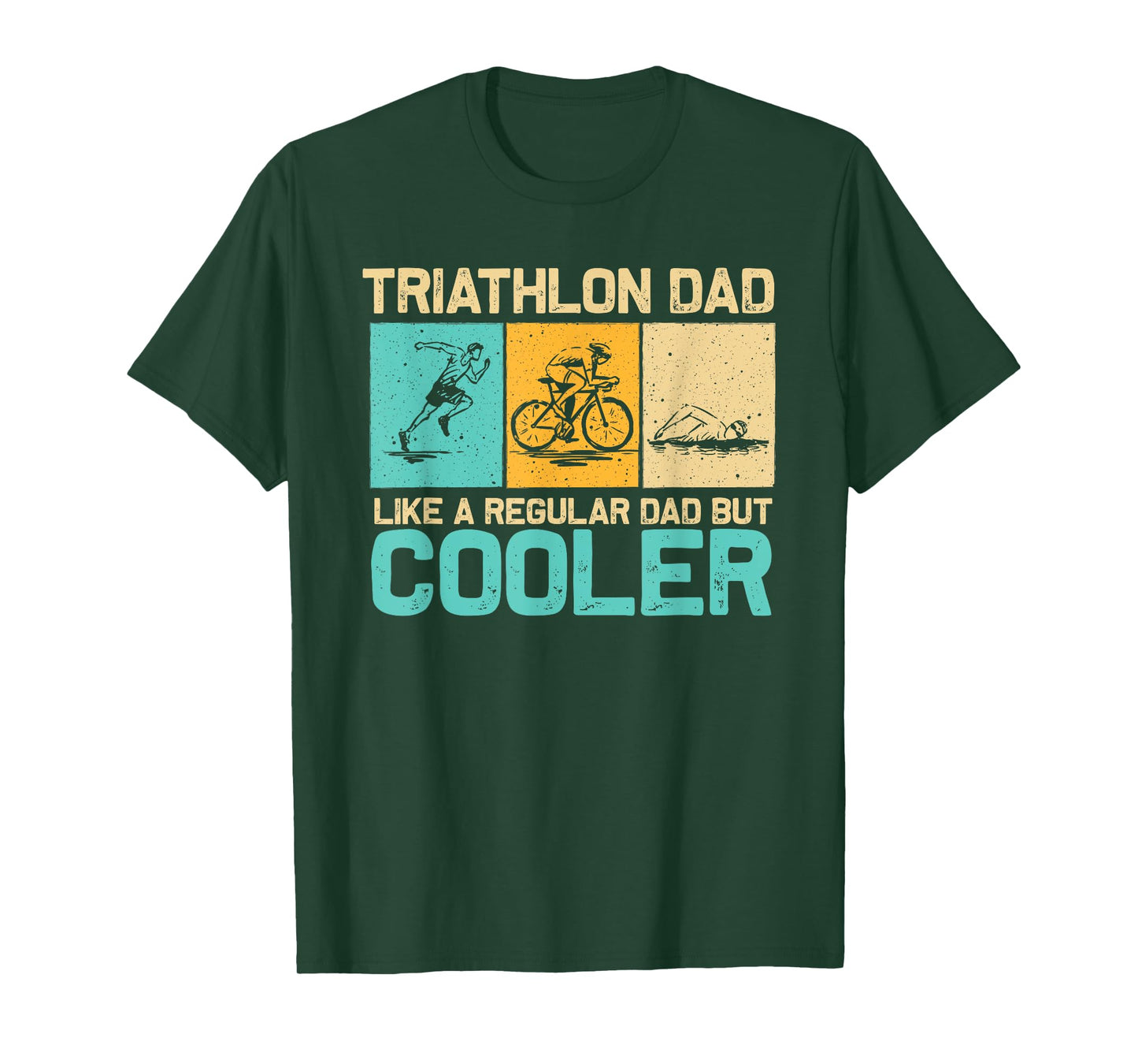 Funny Triathlon Design For Men Dad Swim Bike Run Triathletes T-Shirt
