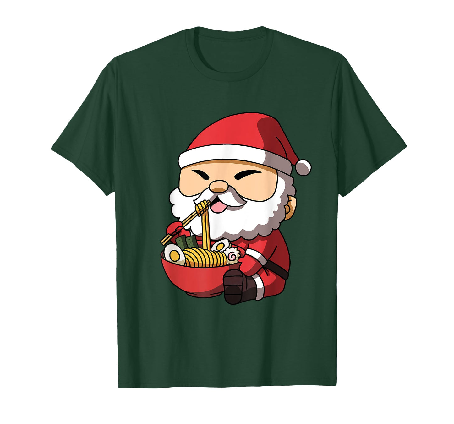 Kawaii Anime Christmas Santa Claus Japanese Ramen T-Shirt