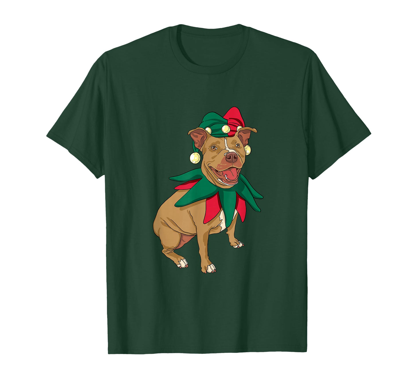 Pitt Bull Christmas Dog Santa Xmas T-Shirt