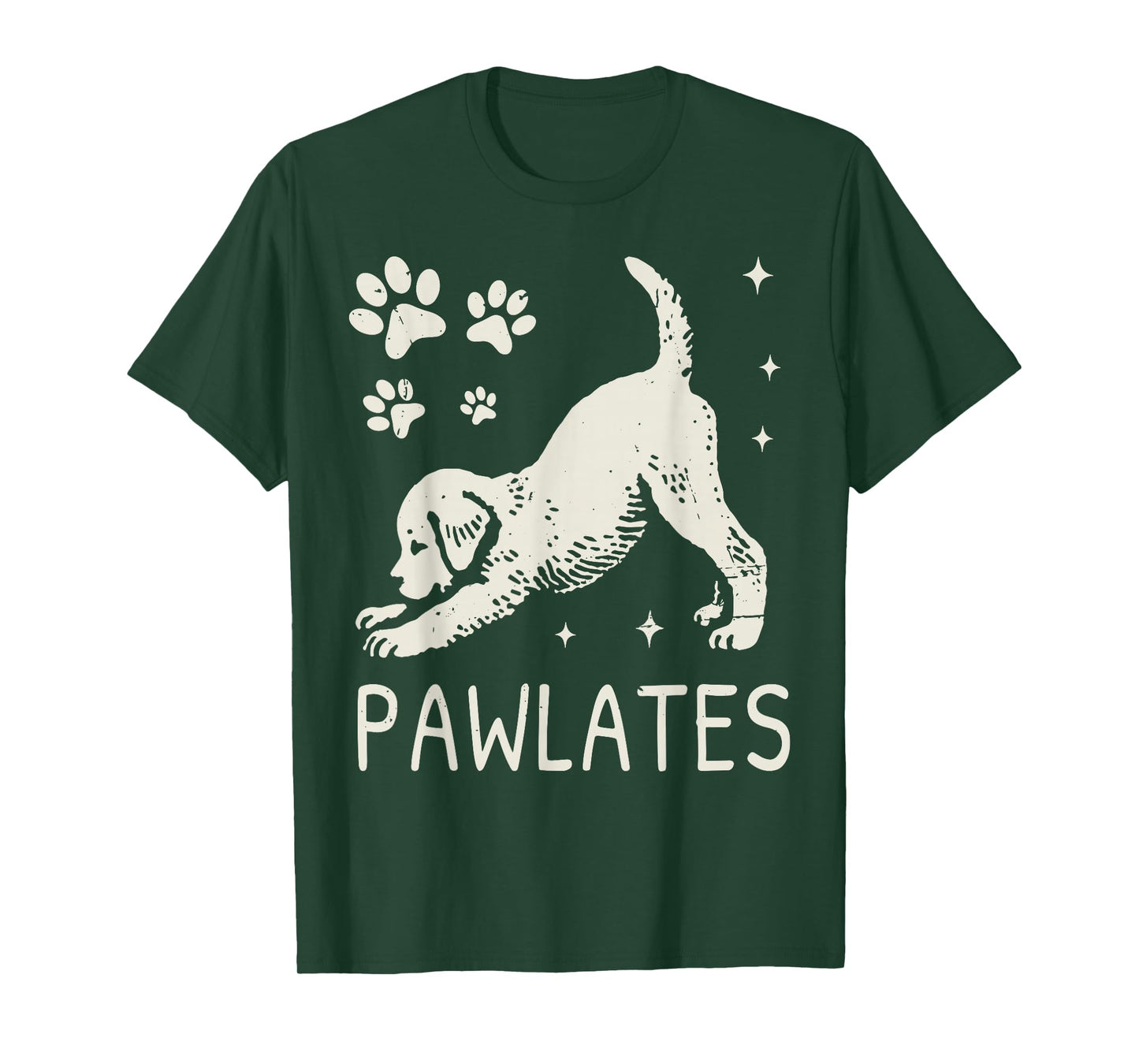 Pawlates Dog Stretching Workout Fitness Pilates Cute Puppy T-Shirt