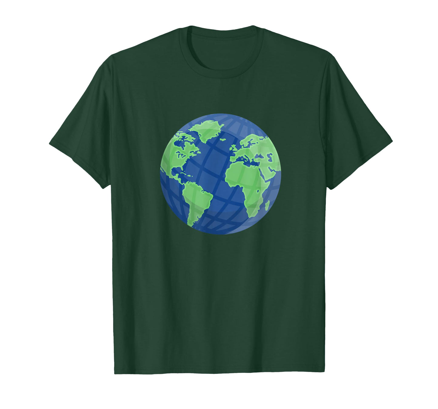 Globe World Map Earth Blue Green Design - World Geography T-Shirt
