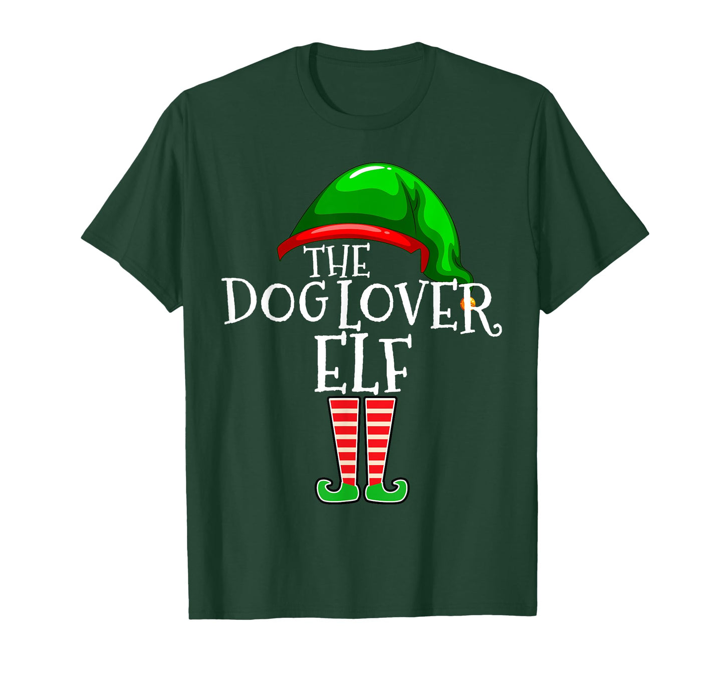 Dog Lover Elf Group Matching Family Christmas Mom Dad T-Shirt