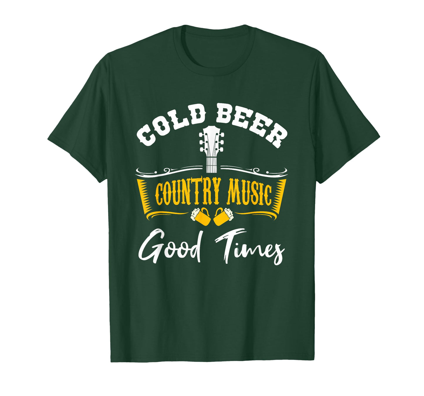 Vintage Cold Beer Country Music Good Times Musician Gift T-Shirt
