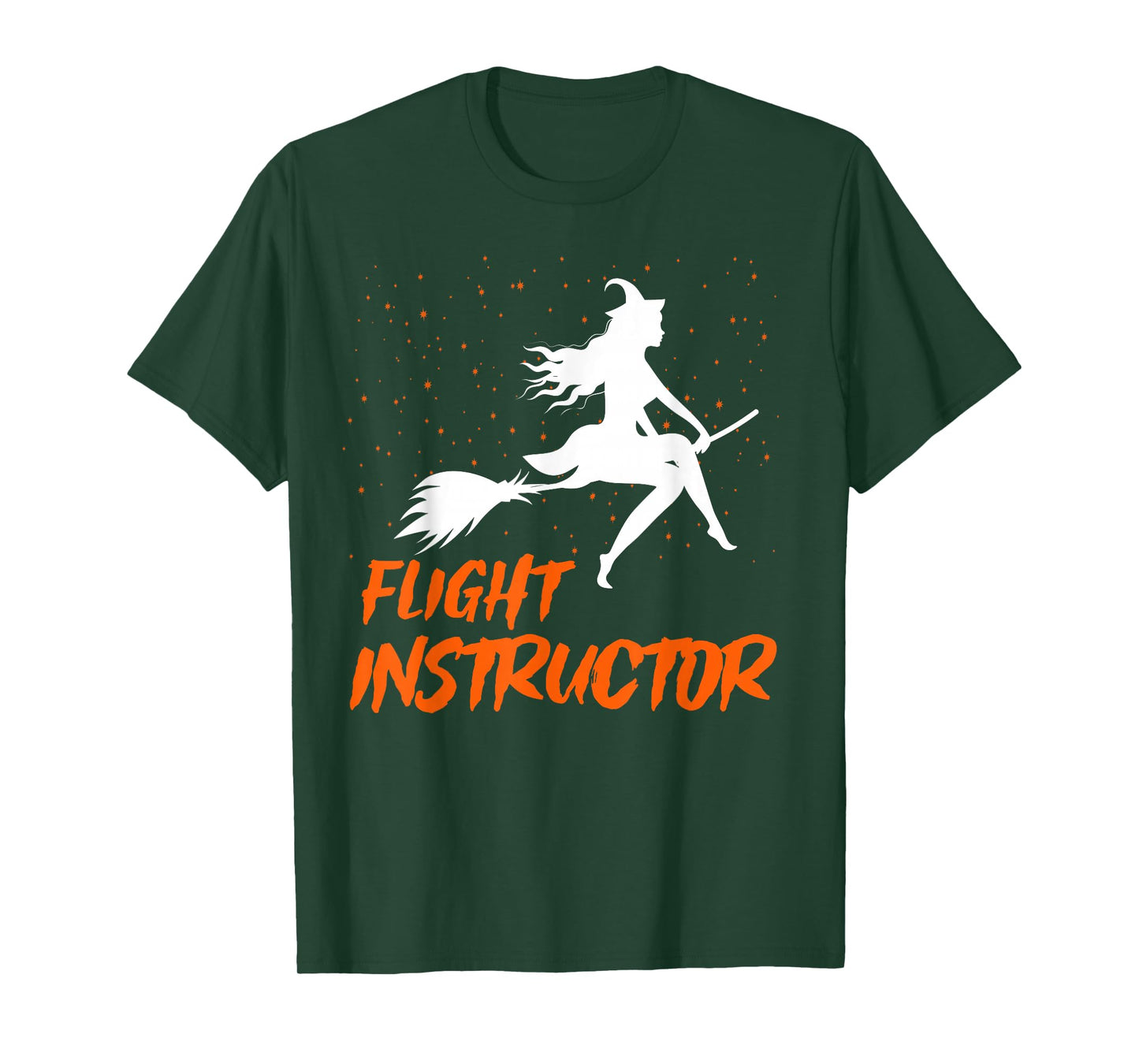 Flight Instructor Witch Riding Broomstick Halloween Costume T-Shirt