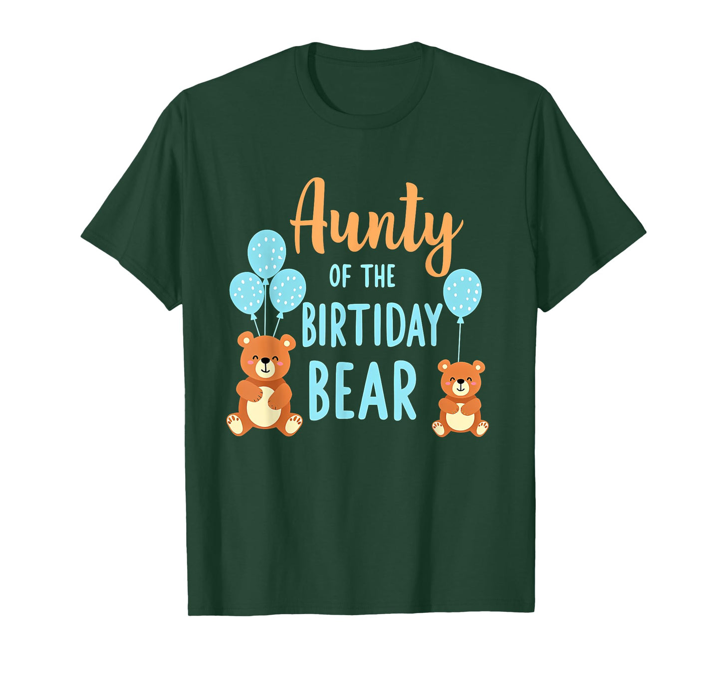 Birthday Bear Aunt Aunty Of The Birthday Boy T-Shirt