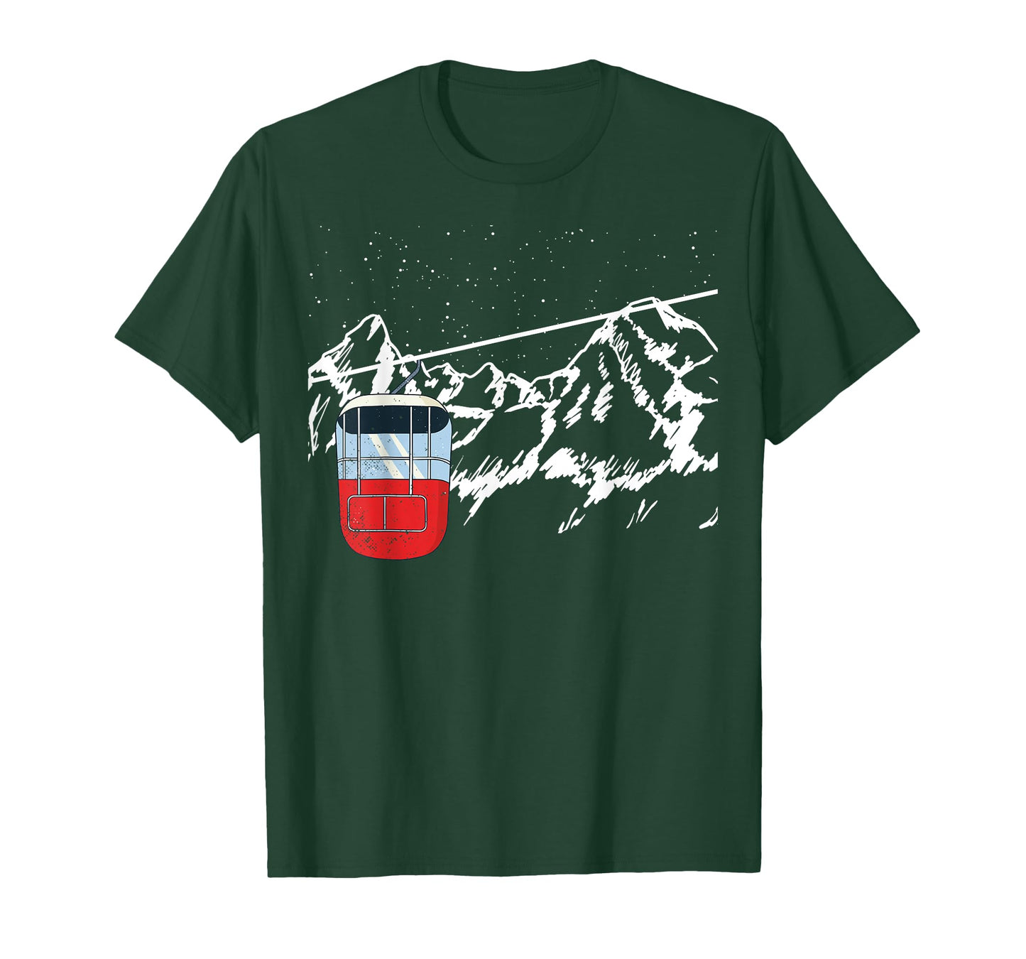 Ski lift gondola, mountains, cable run, cable railway T-Shirt
