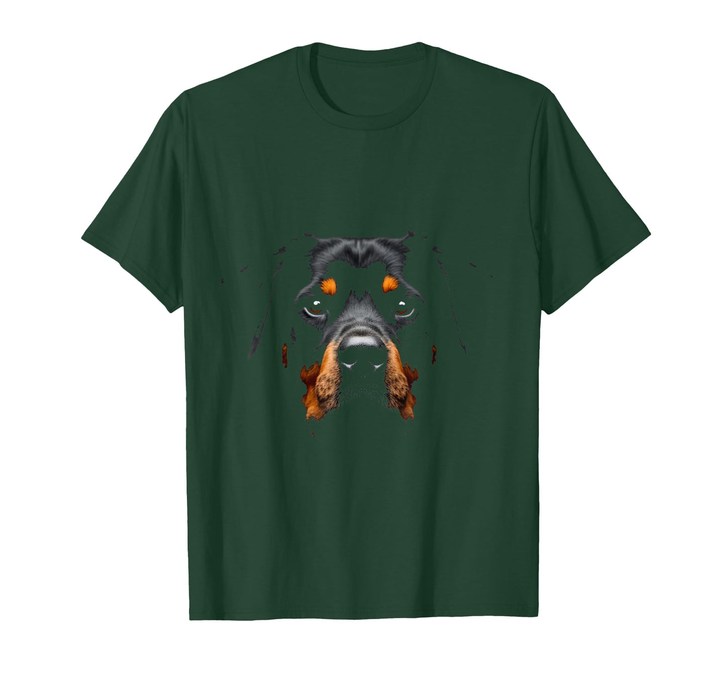 Black Rottweiler Dog Rottie Face T-Shirt