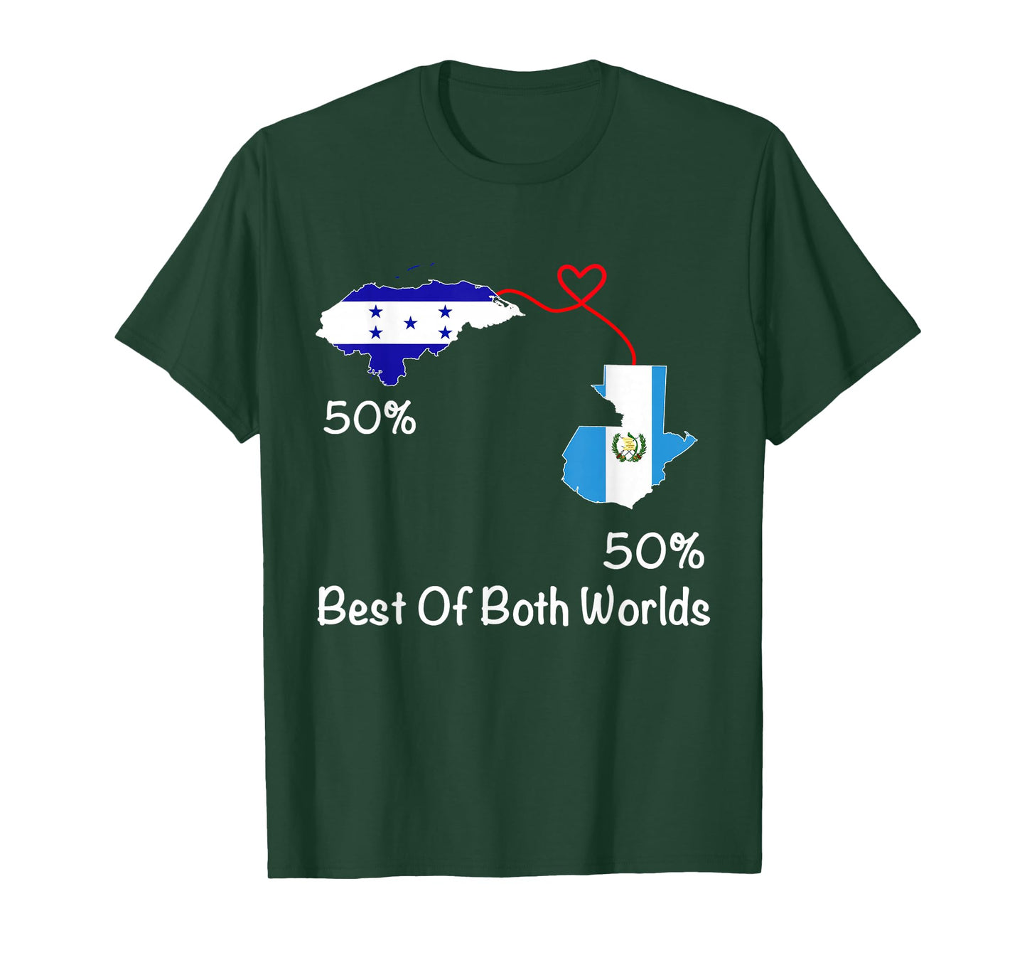Half Honduran Half Guatemalan Flag Map Guatemala T-Shirt