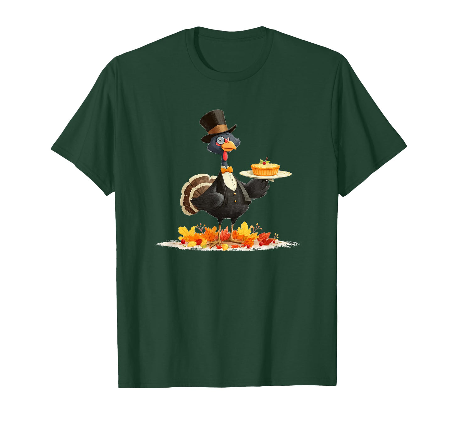 Gentleman Turkey Look with Thanksgiving Pie Costume T-Shirt