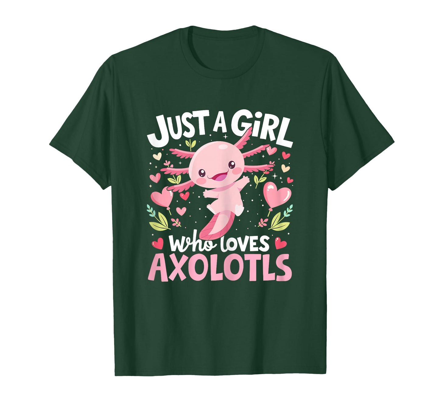 Kawaii Axolotl Shirt Just A Girl Who Loves Axolotls Kids Boy T-Shirt