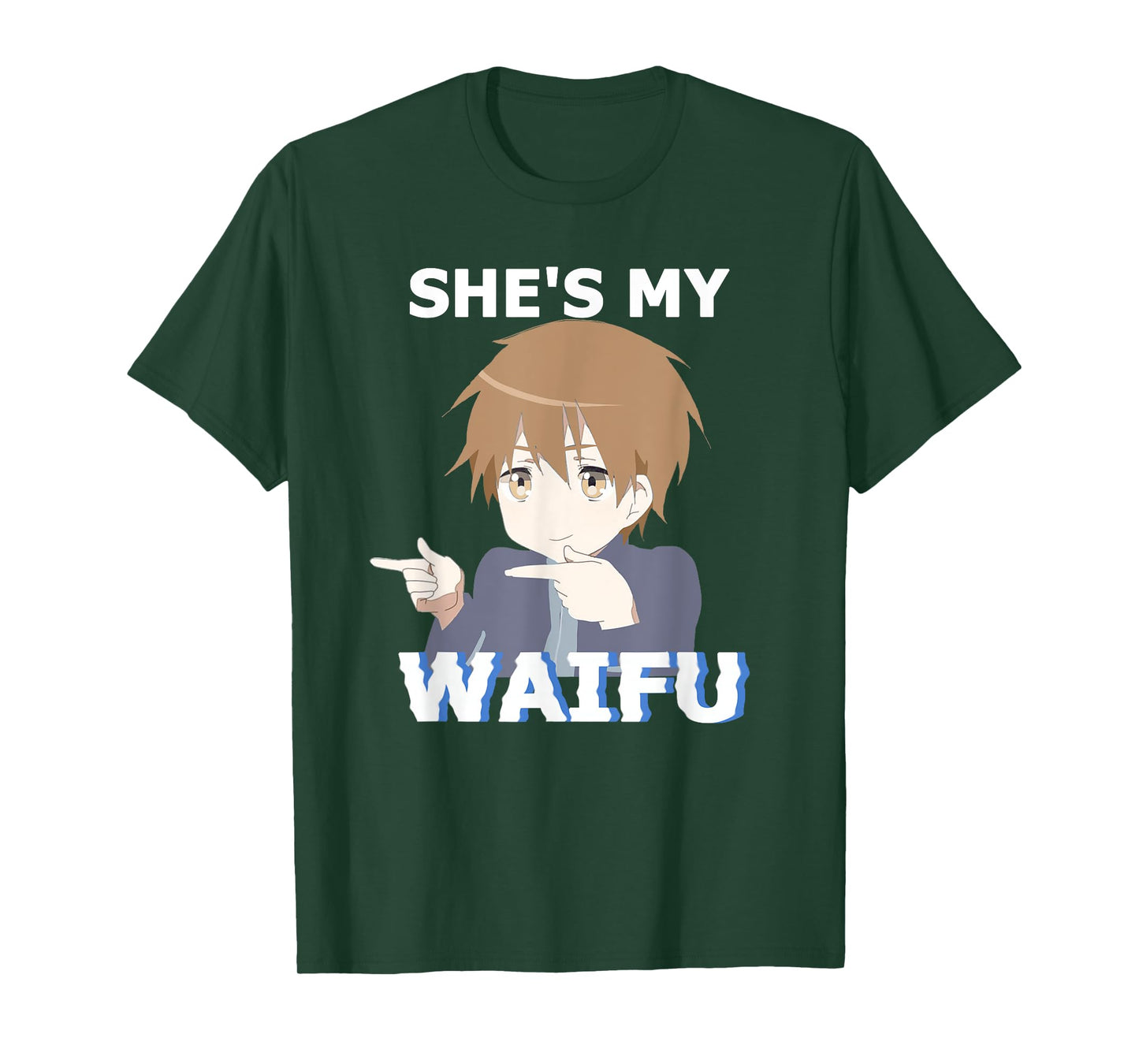 She's my Waifu He's my Husbando Anime Manga Couple Matching T-Shirt