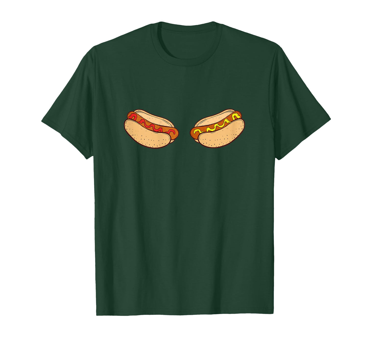 Funny Hot Dog Boobs Sexy Fast Food Fun Design for cool Women T-Shirt