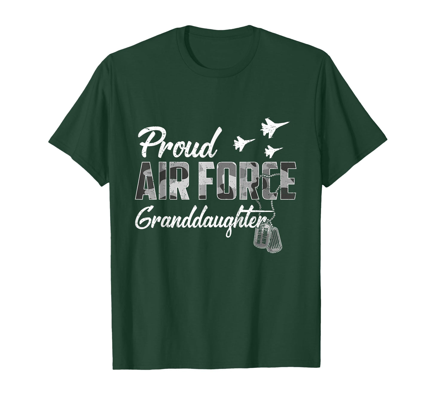Proud US Air Force Granddaughter Camouflage Family Matching T-Shirt