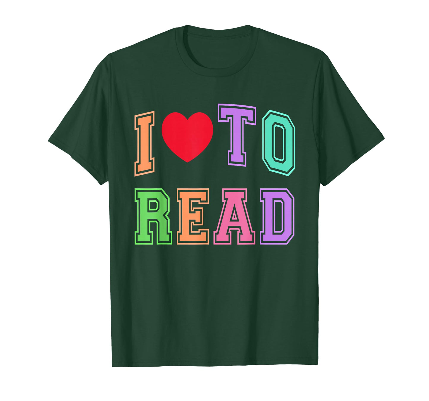 Groovy I LOVE TO READ Heart Reading Squad Kindergarten T-Shirt