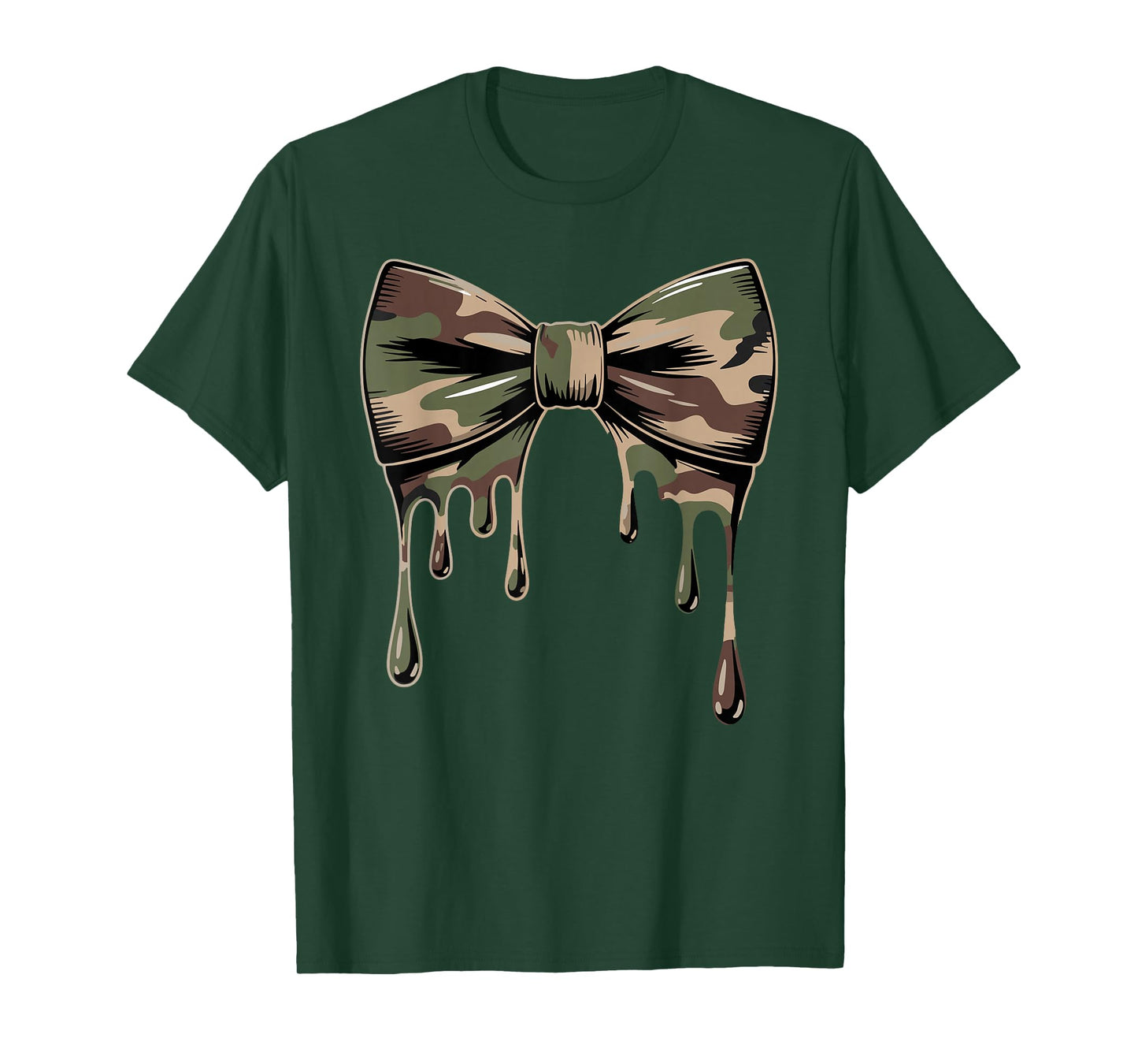 Camouflage Old Camo Bow Cute Country Hunting Women Girl T-Shirt