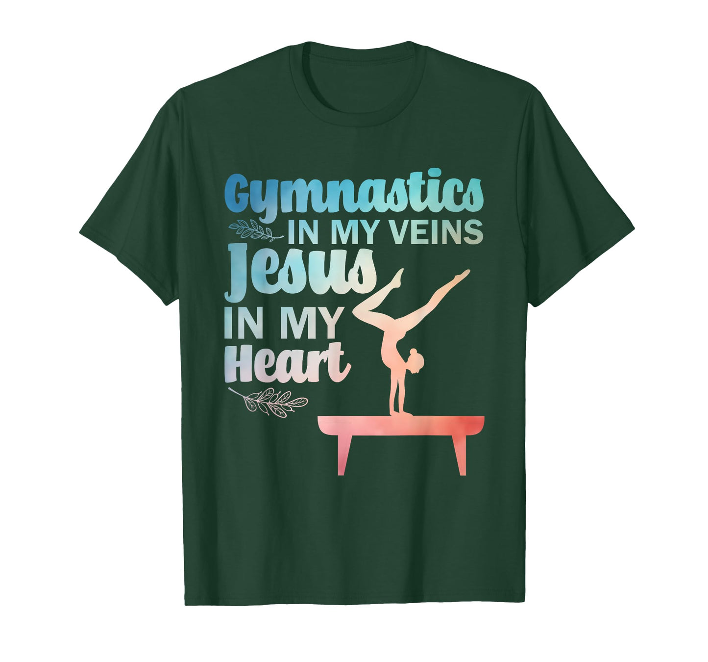 Funny Gymnastics Design For Men Women Gymnast Jesus Lovers T-Shirt