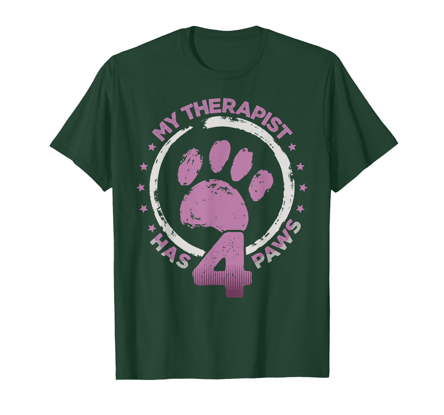 Dog Pet My Therapist Has 4 Paws Funny Dog Owner T-Shirt