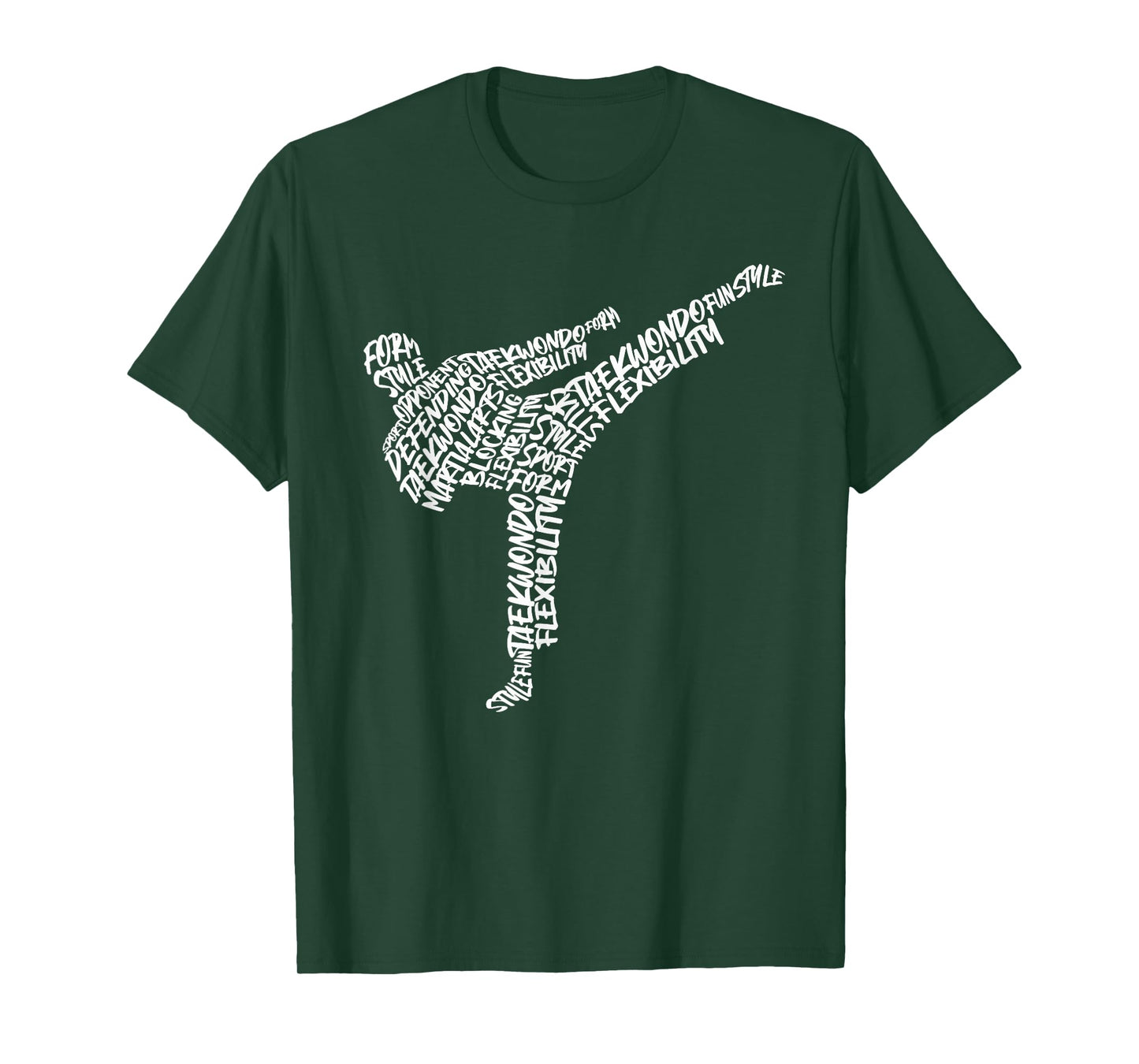 Taekwondo Martial Arts Typography Kids Men Boys Karate T-Shirt