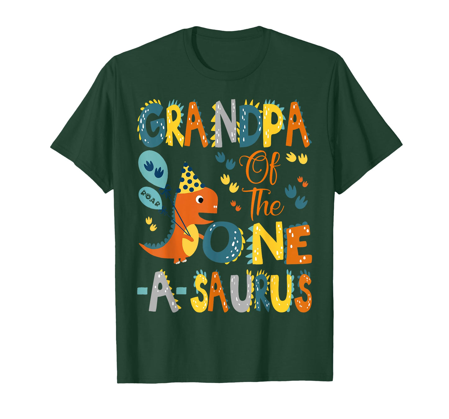 Grandpa Of The One-A-Saurus 1St Birthday Dinosaur Party T-Shirt