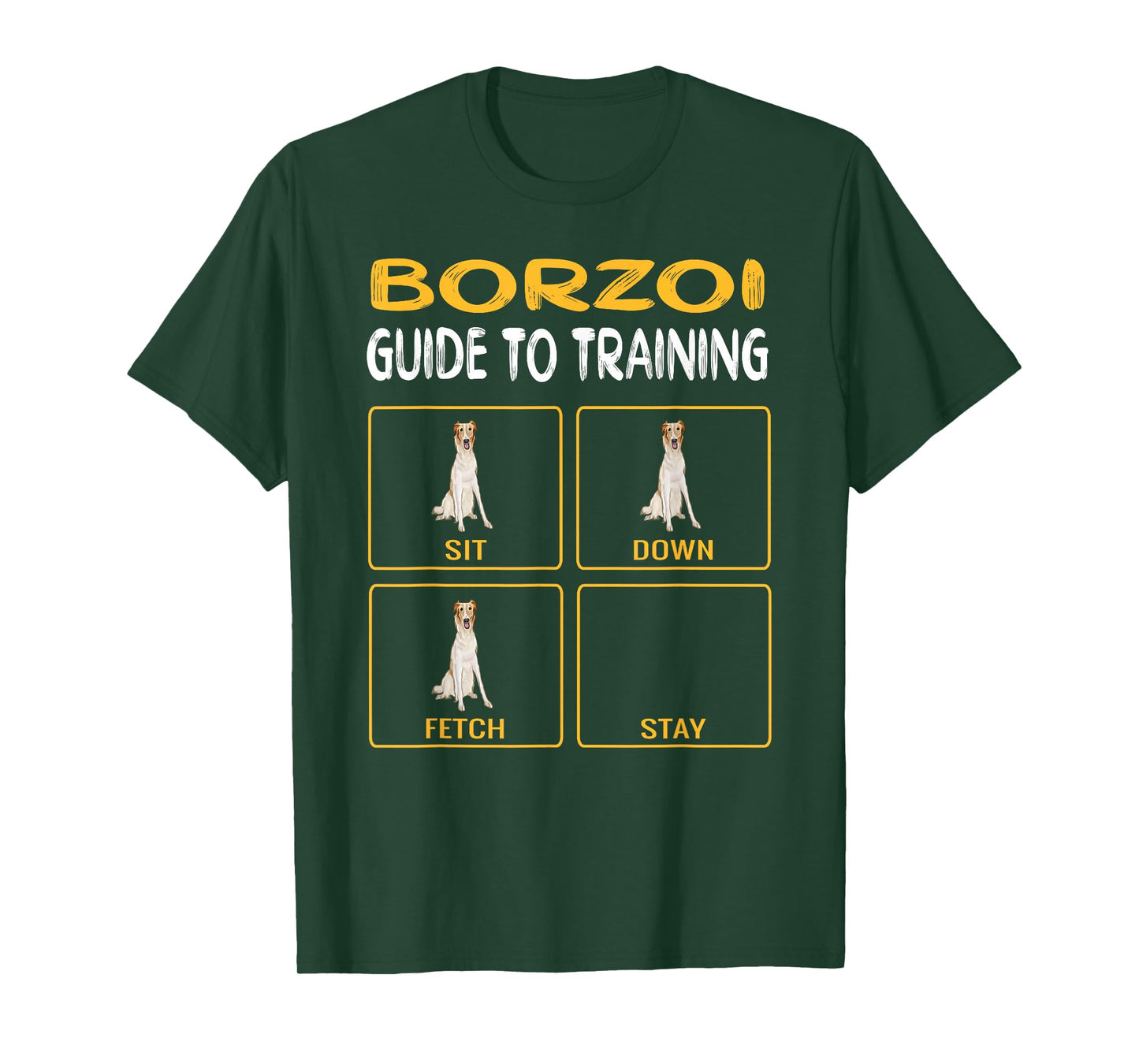 Funny Borzoi Guide To Training Dog Obedience T-Shirt