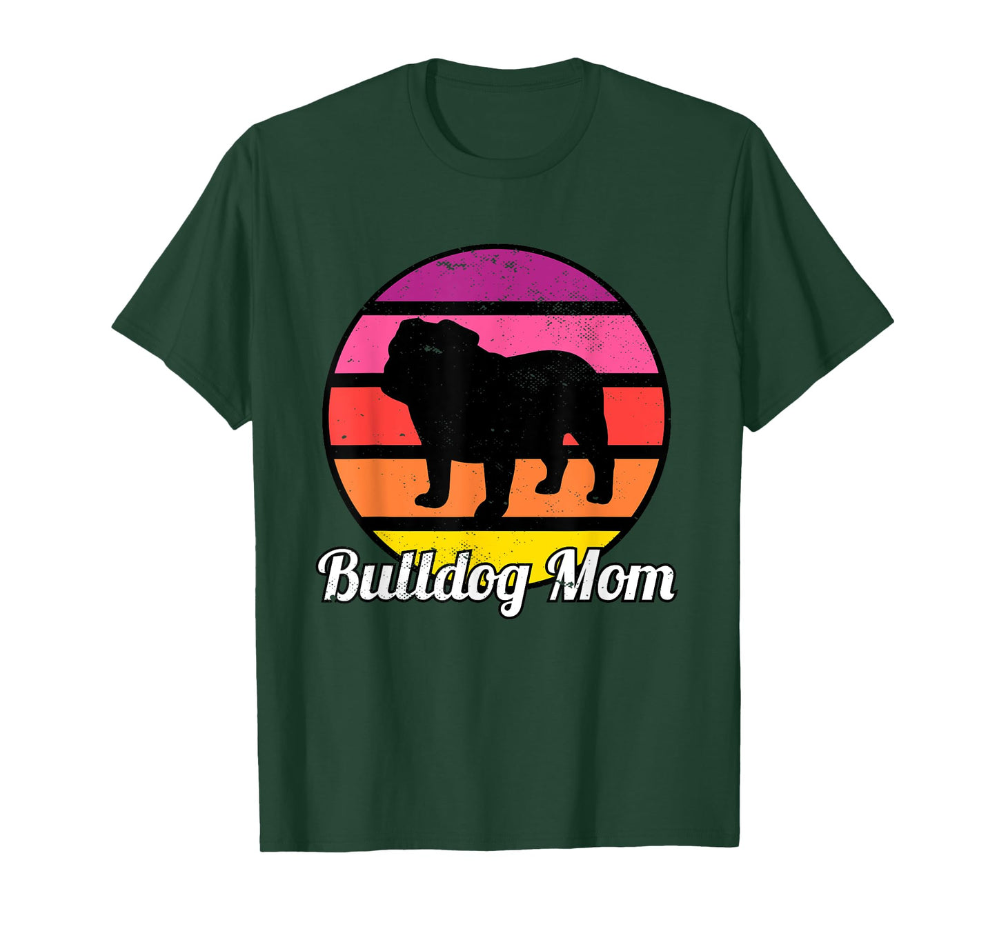 Bulldog Mom I Retro English Bulldog T-Shirt