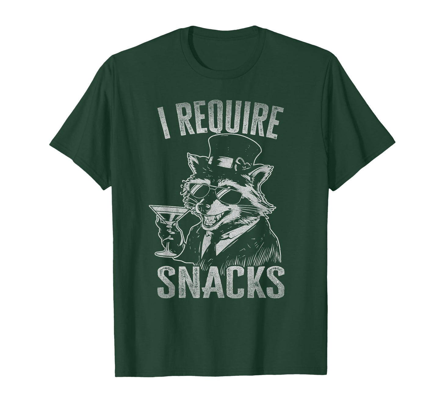 Funny Raccoon Lovers Vintage Raccoon I Require Snacks T-Shirt