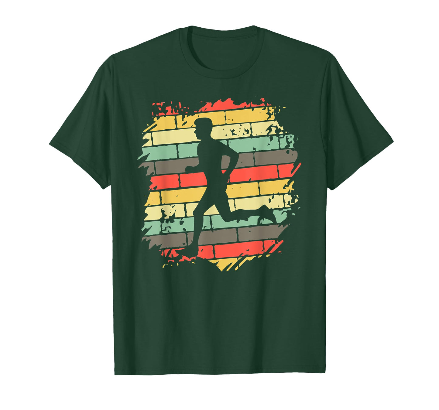 Vintage Runner Silhouette Shirt Urban Running Retro Graphic T-Shirt